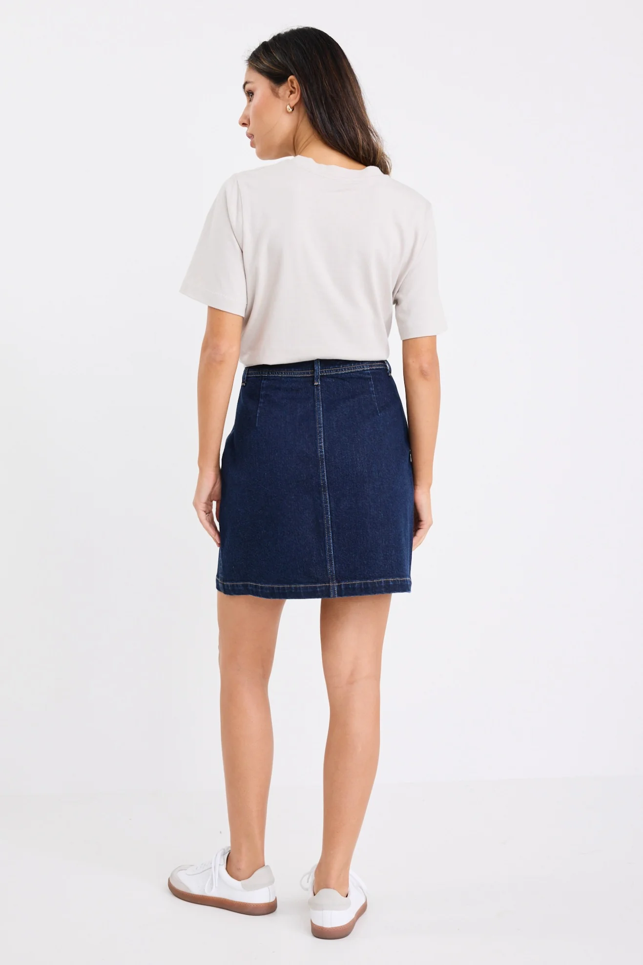 Orchard Indigo Front Denim Mini Skirt - Image 6