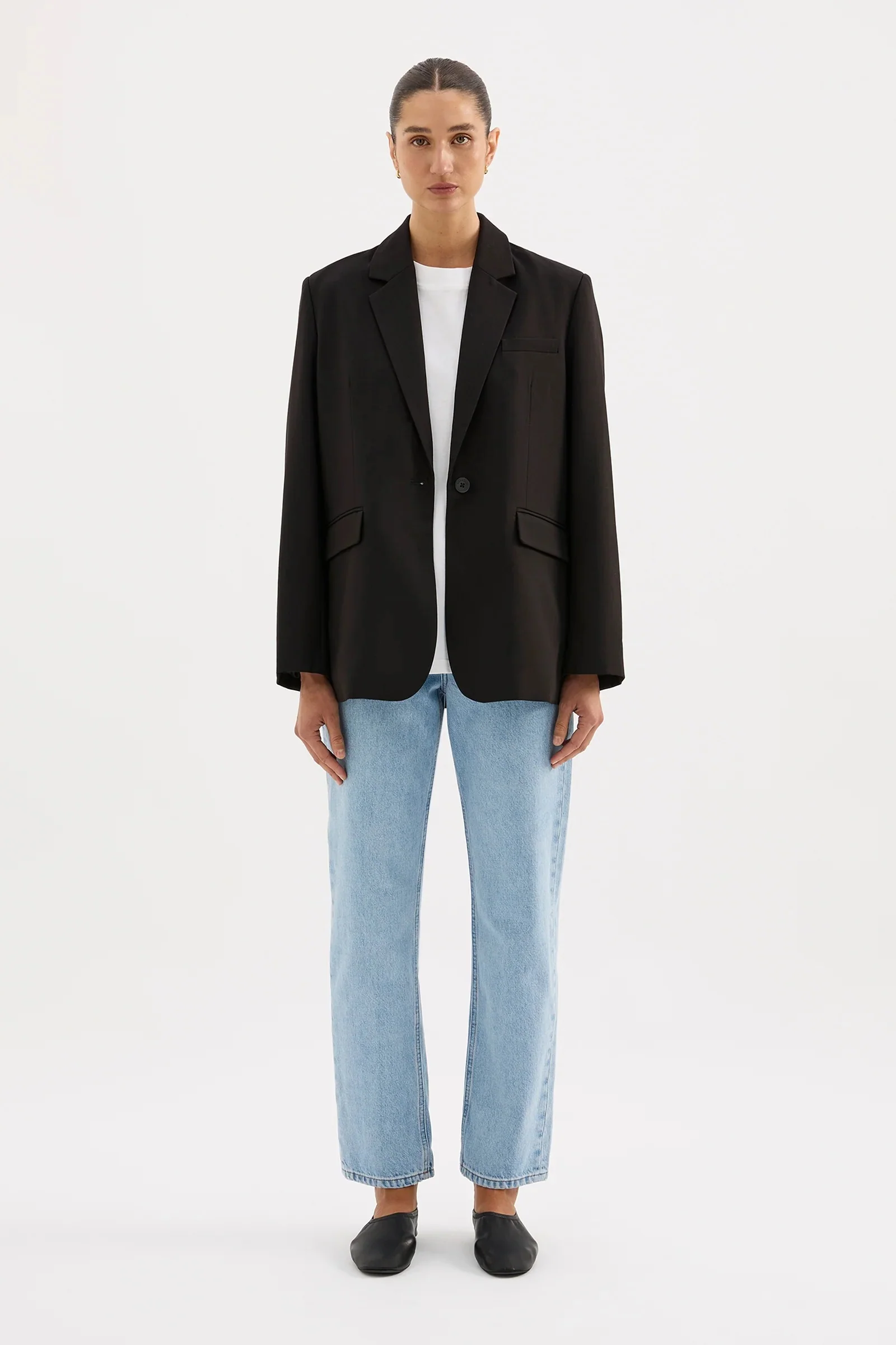 Orla Black Relaxed Blazer - Image 2