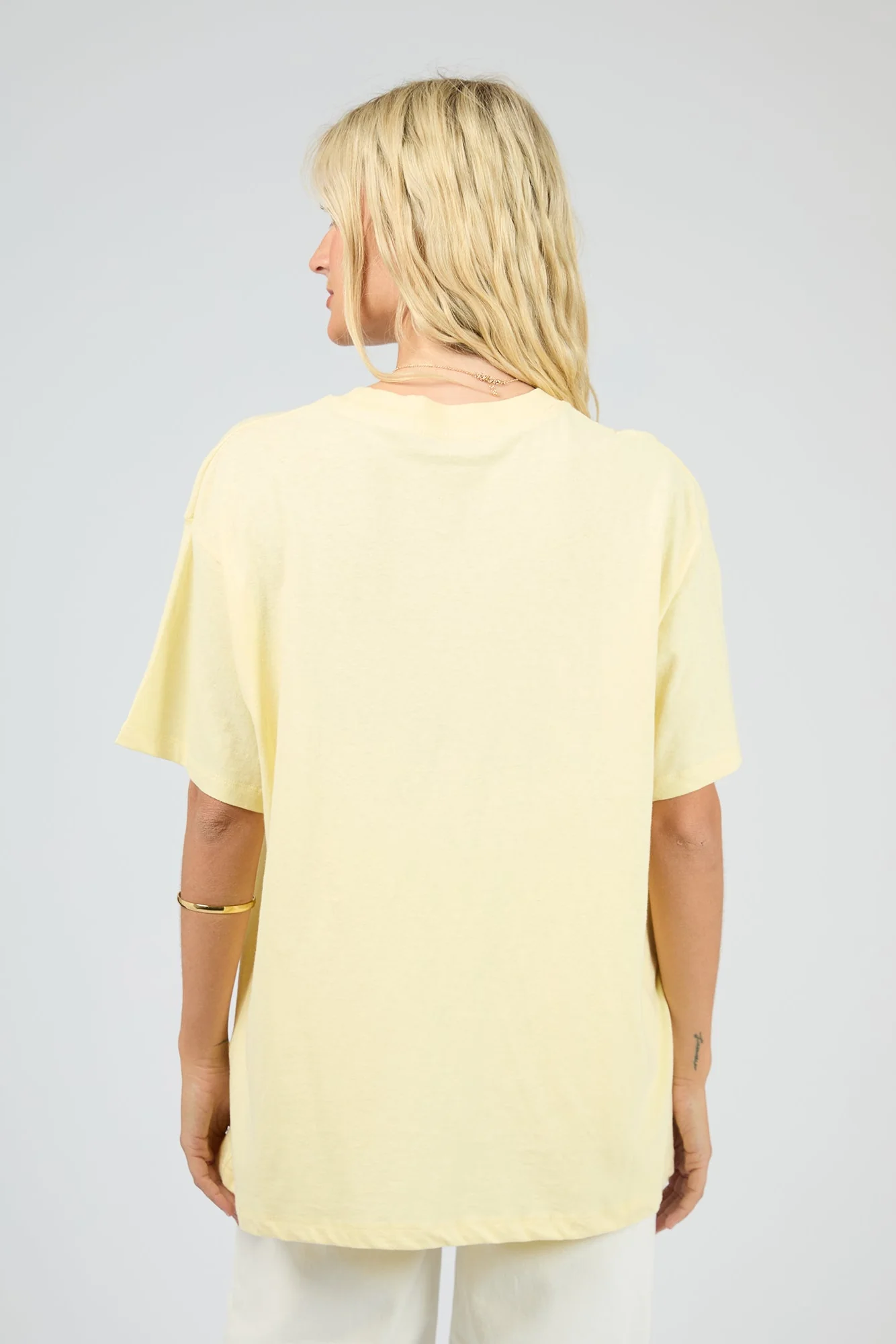 Palermo Yellow Print Relaxed Tee - Image 4