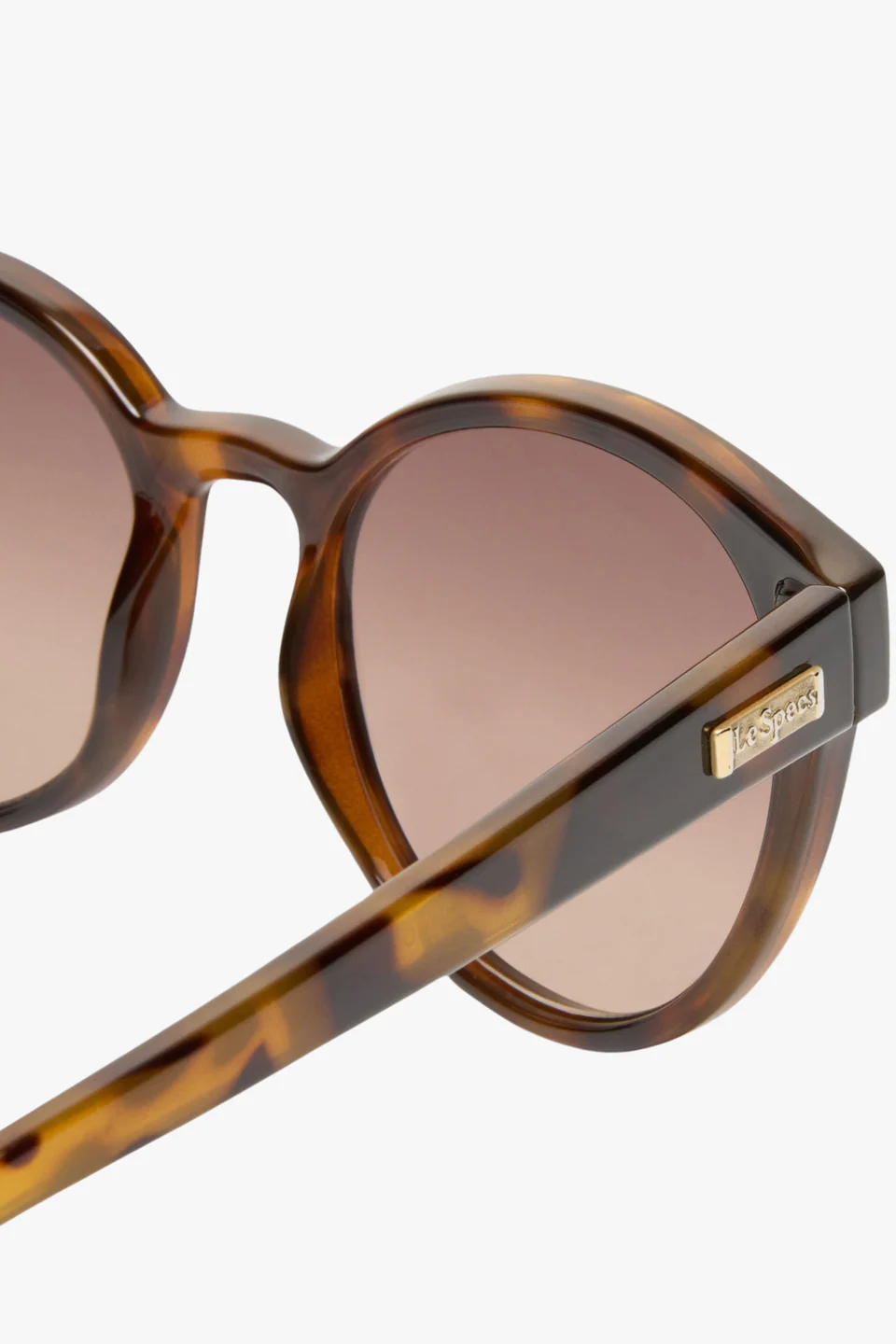 Paramount Round Milky Tort Brown Gradient Lens Sunglasses - Image 4