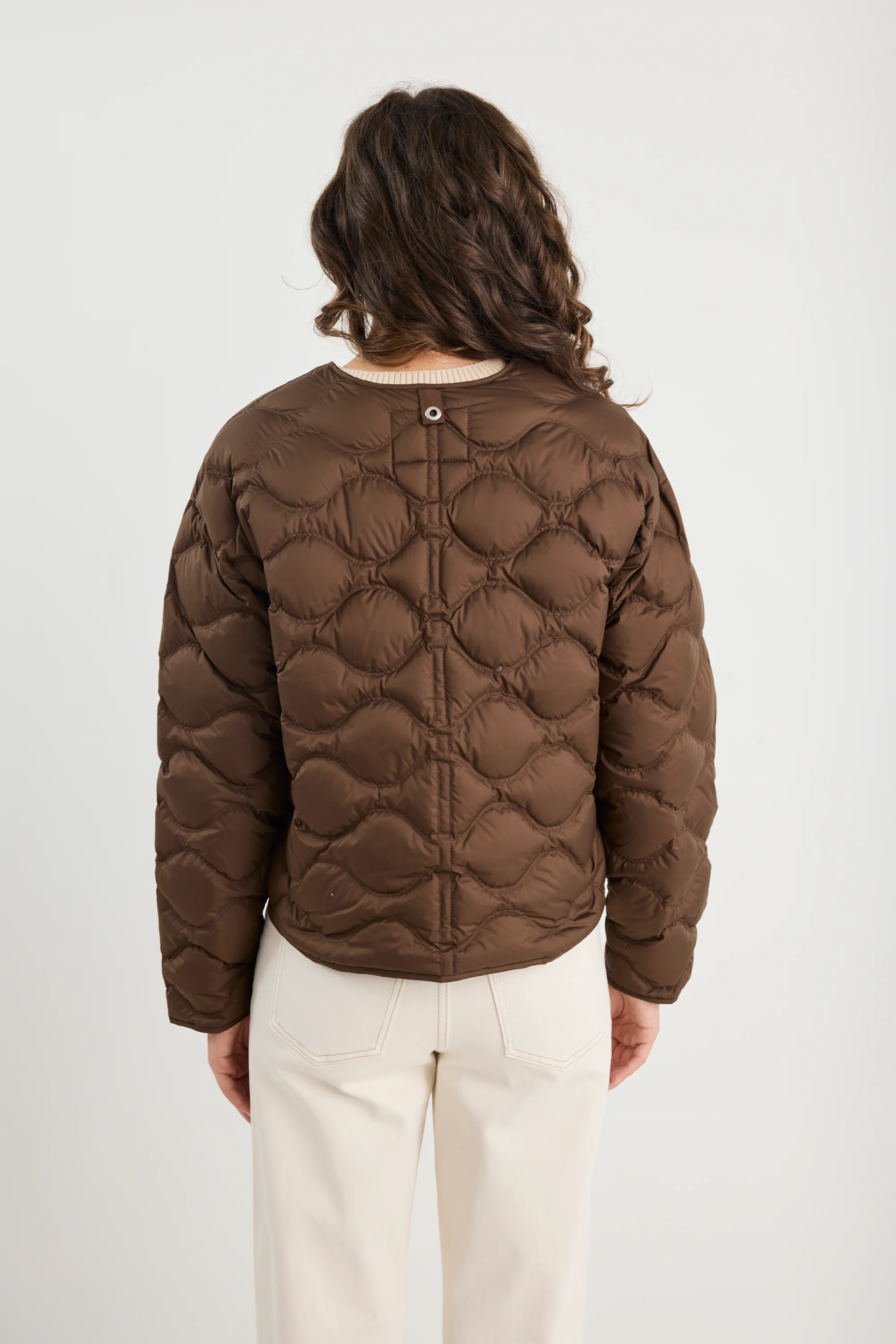 Premium Chocolate Down Filled Quilted Puffer Jacket - Image 6