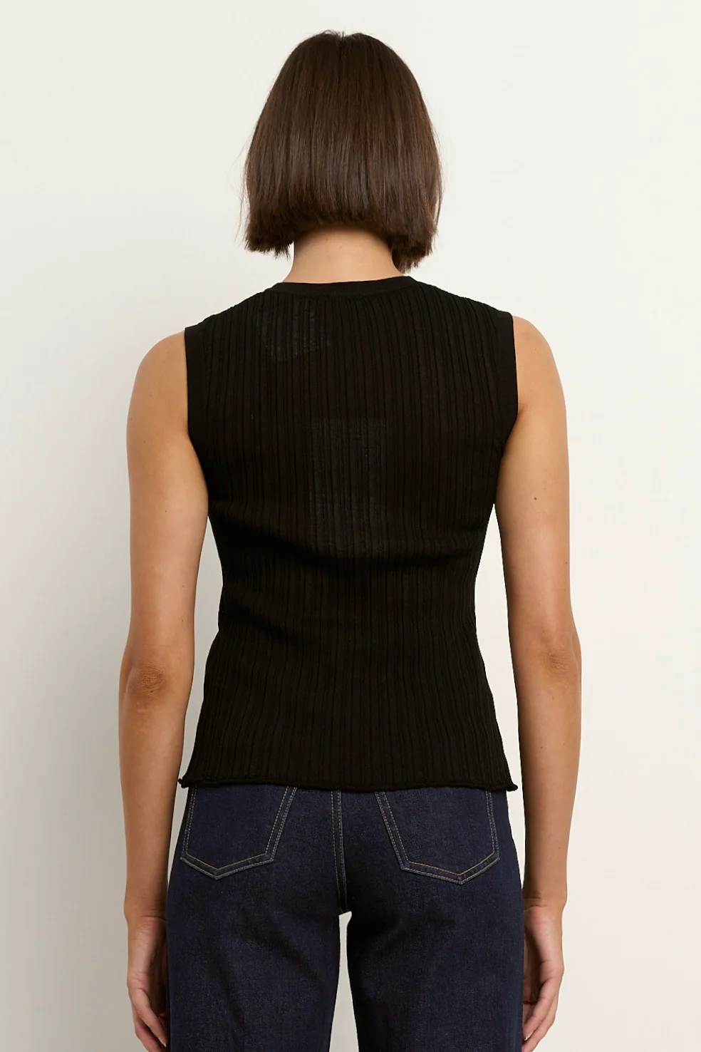 Radius Black Sheer Rib knit Tank - Image 4