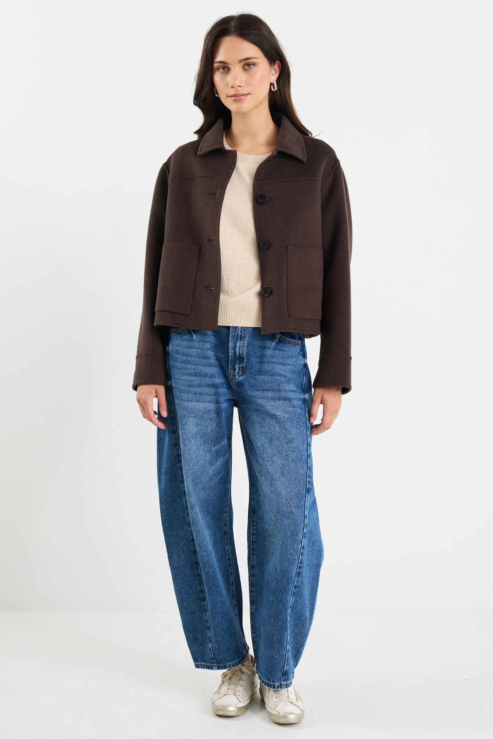 Ranger Chocolate Marle Wool Blend Soft Jacket - Image 2