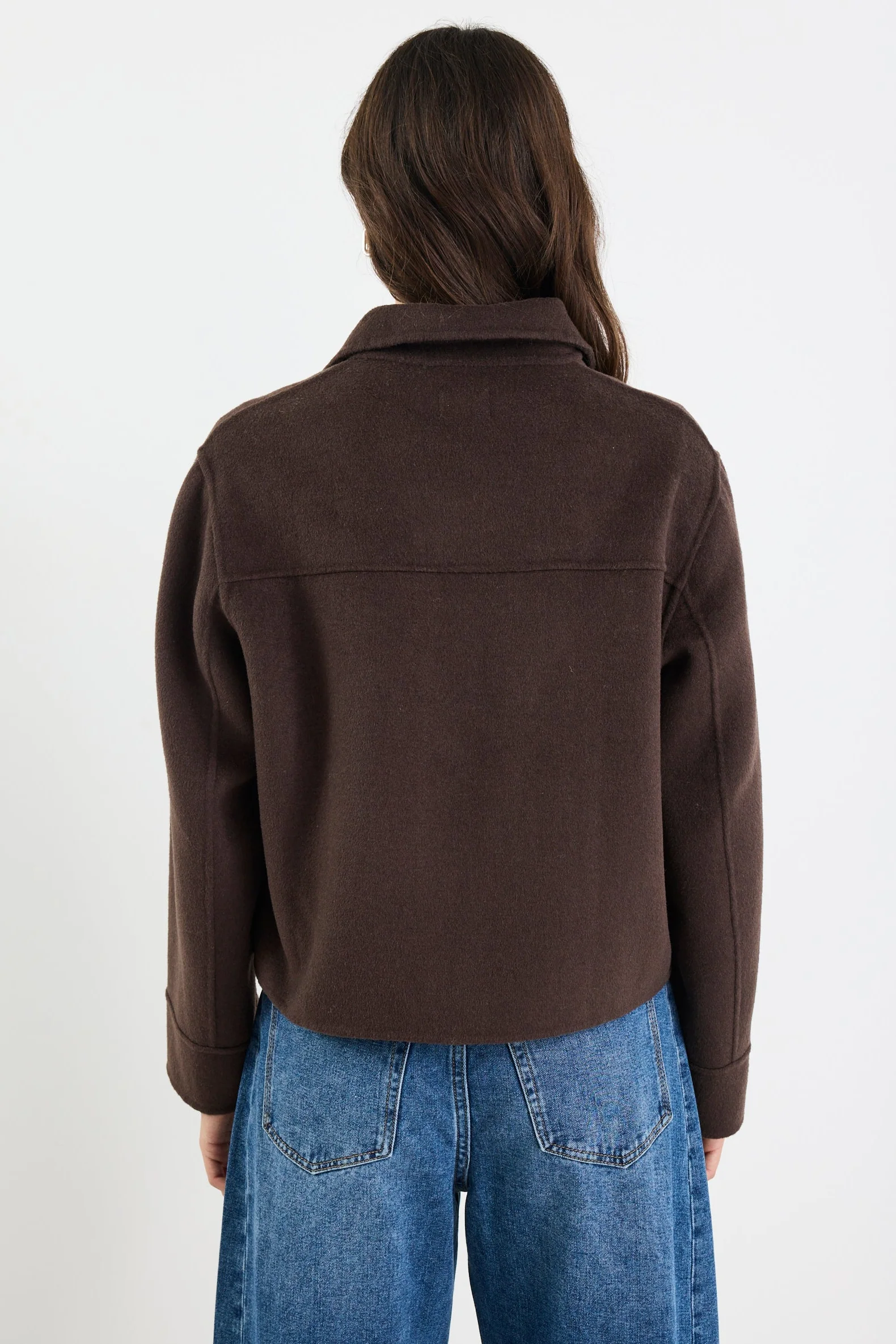 Ranger Chocolate Marle Wool Blend Soft Jacket - Image 4