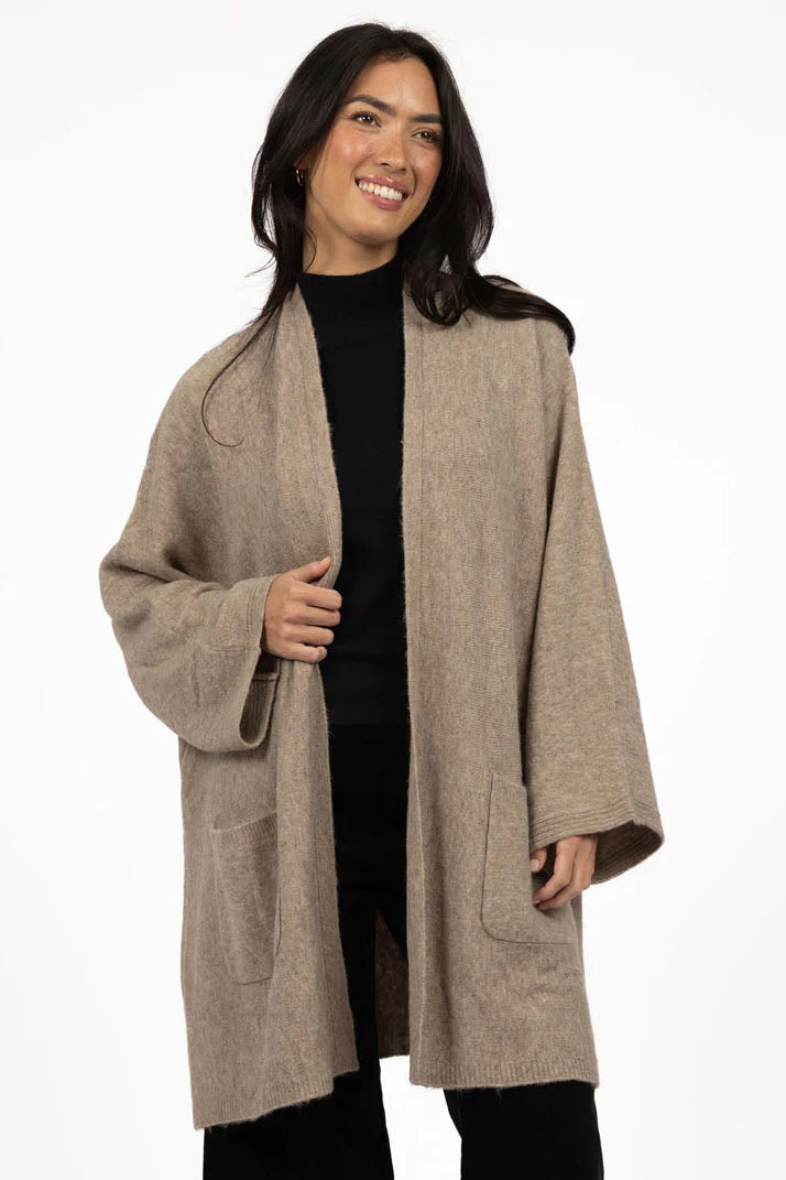 Rosha Hazelnut Relaxed Cardi
