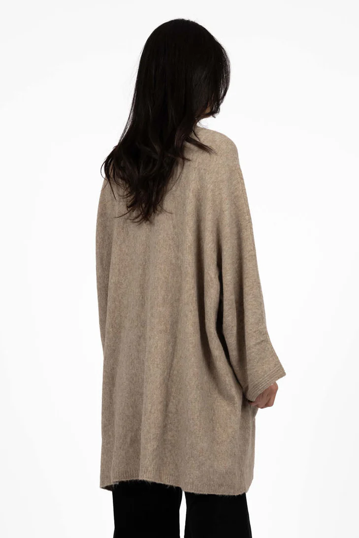 Rosha Hazelnut Relaxed Cardi - Image 3