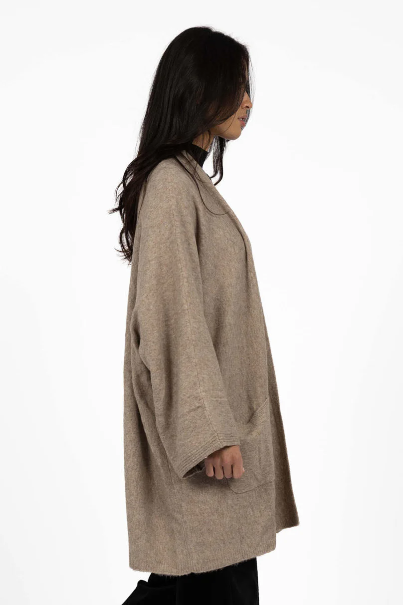 Rosha Hazelnut Relaxed Cardi - Image 4