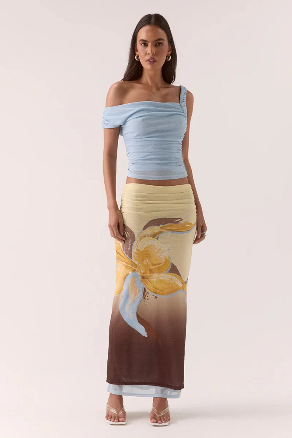 Rua Sky Asymmetric Off Shoulder Top - Image 2