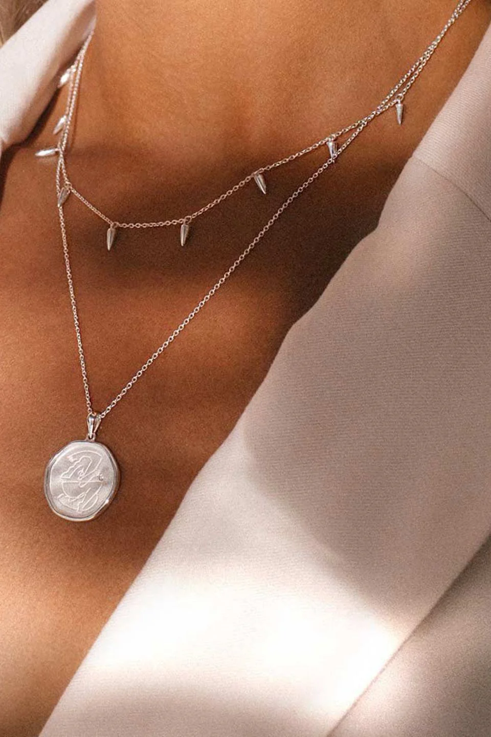 Dagger Sterling Silver Choker EOL Necklace - Image 2