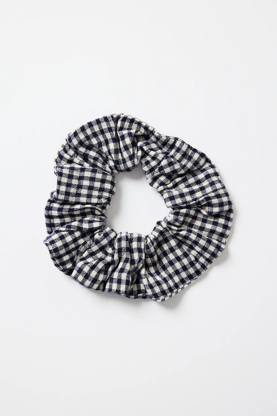Scrunchie Navy Gingham Large