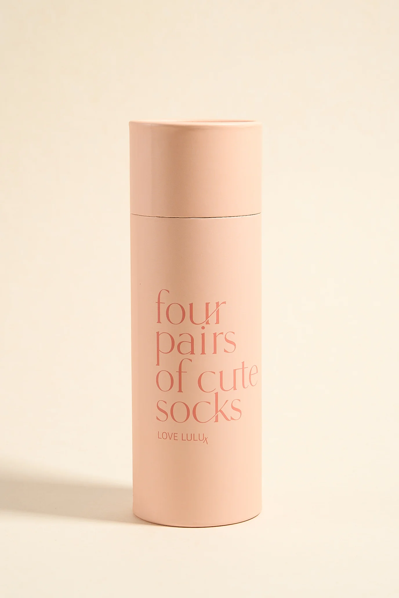 Short 4 Pair Natural Stripe Socks Round Box - Image 3