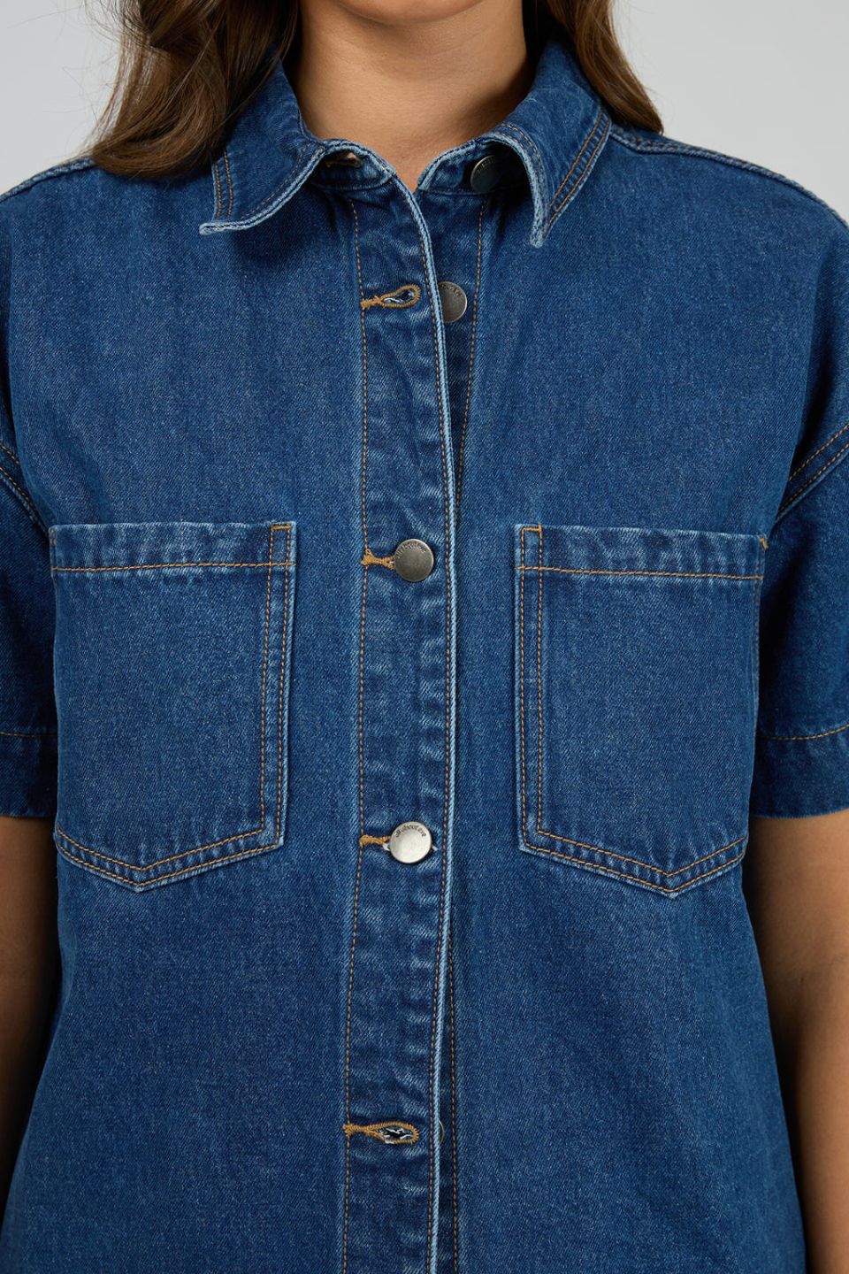 Simi Heritage Blue Boxy Denim Shirt - Image 2