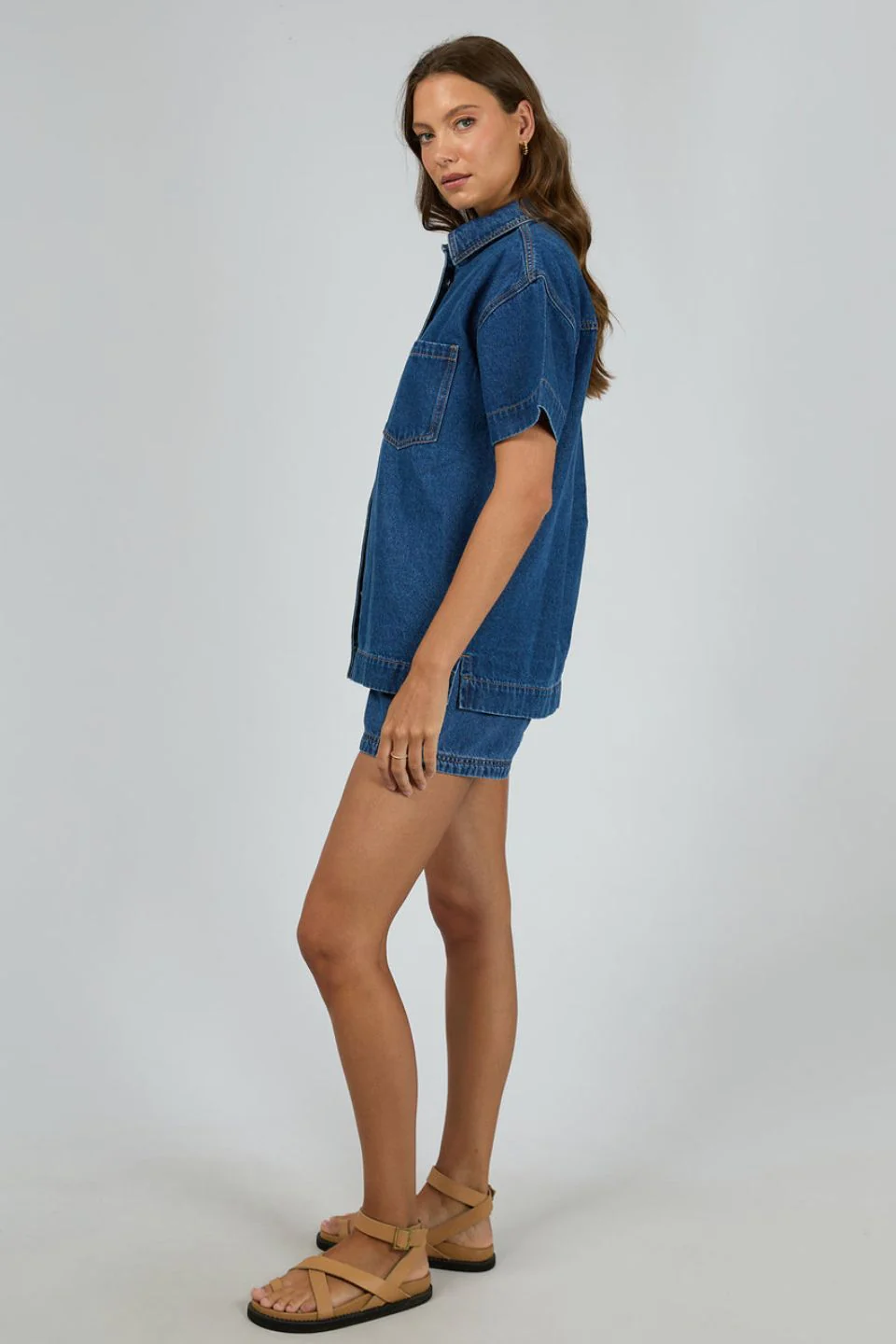 Simi Heritage Blue Boxy Denim Shirt - Image 5