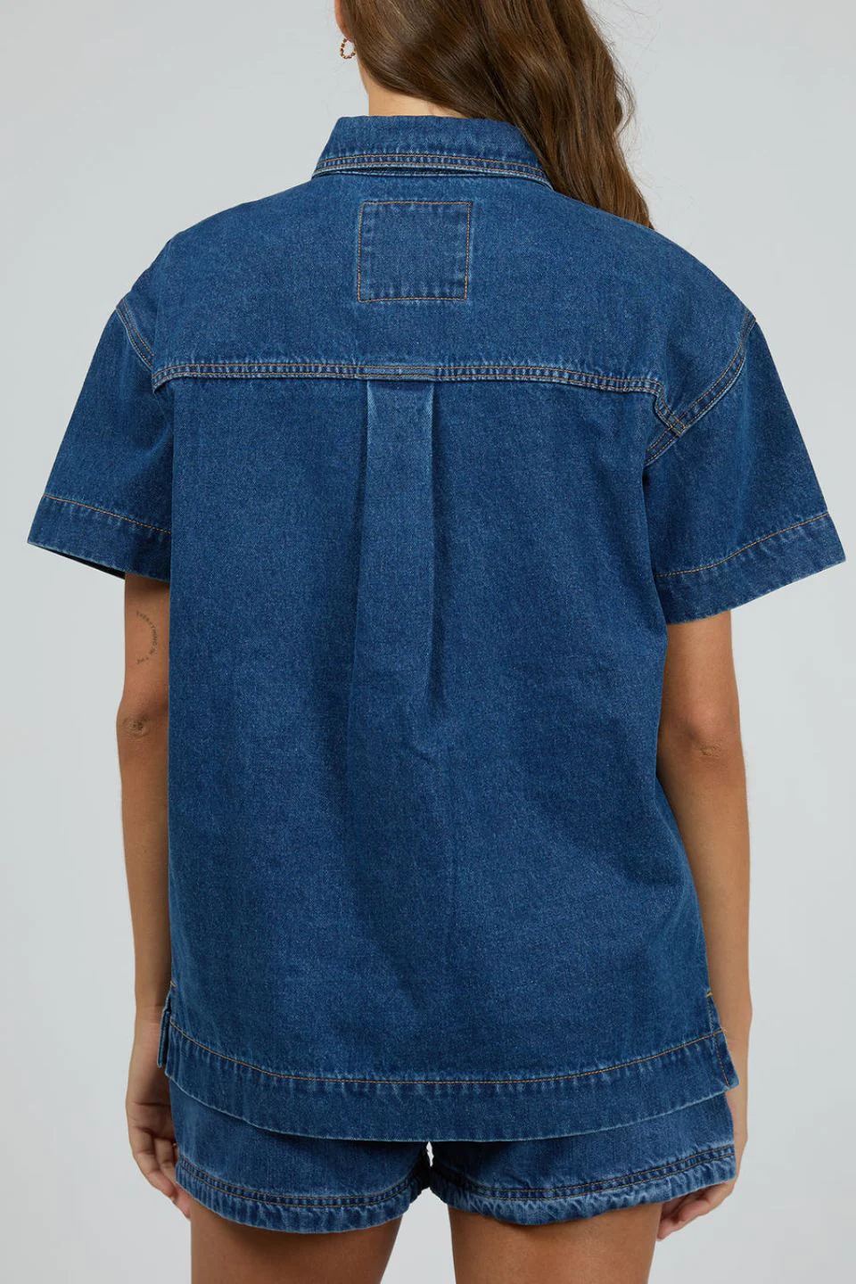 Simi Heritage Blue Boxy Denim Shirt - Image 6