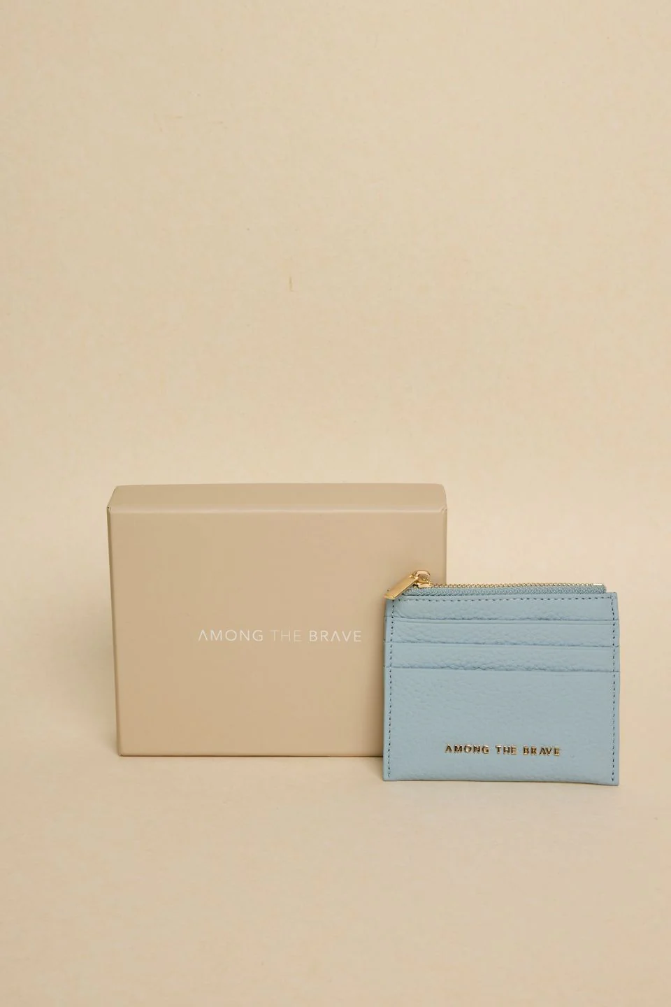 Small Blue Leather Card Holder - Image 3