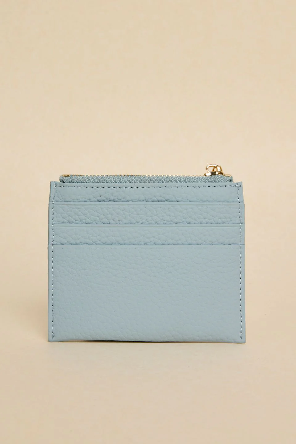 Small Blue Leather Card Holder - Image 4