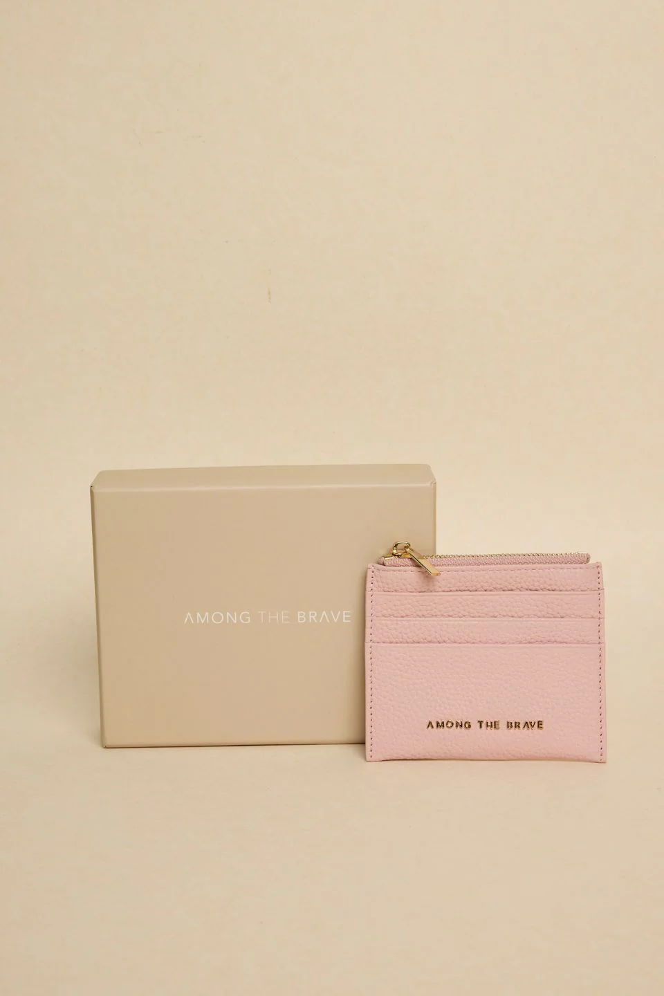 Small Blush Leather Card Holder - Image 3