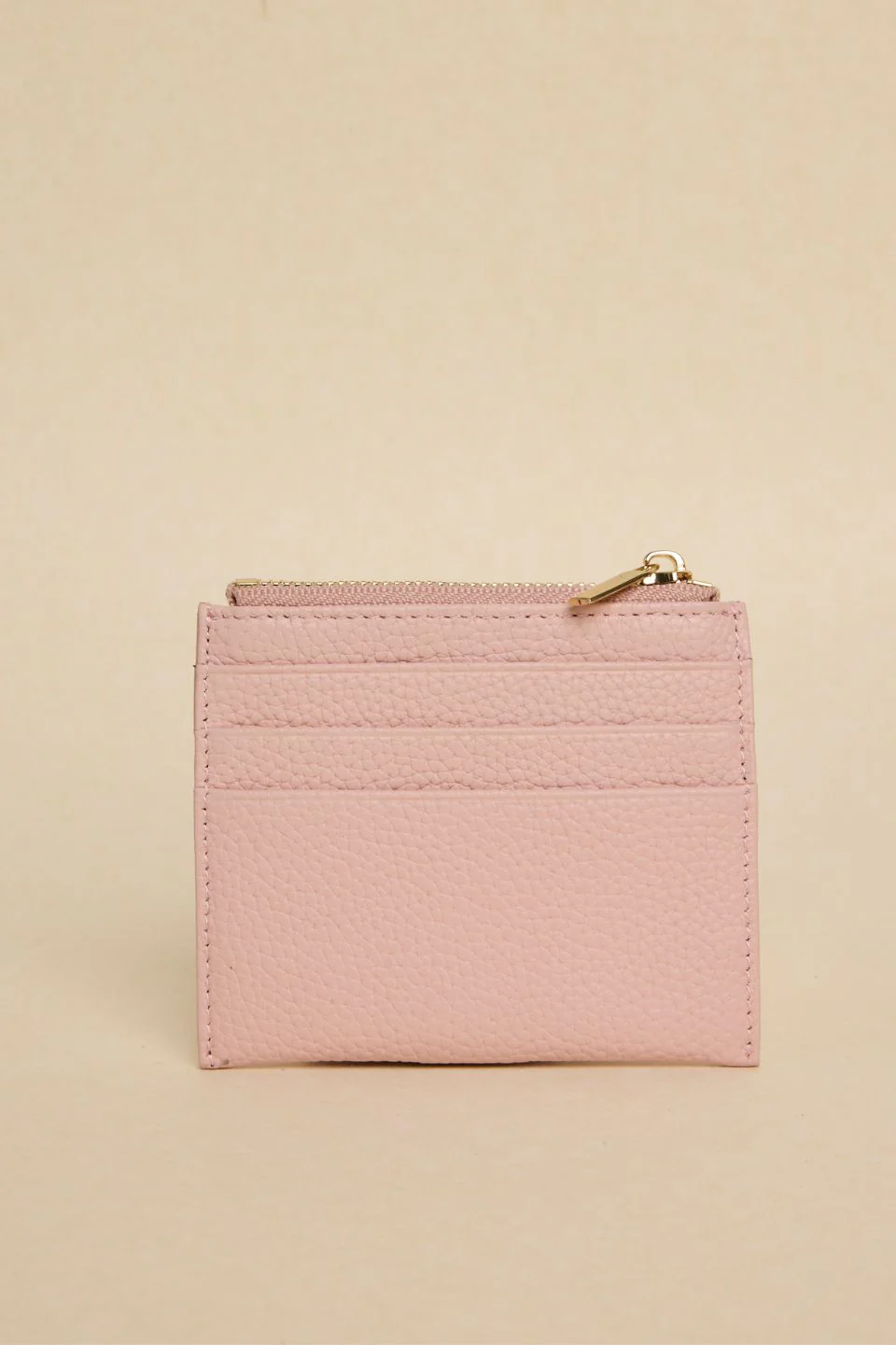 Small Blush Leather Card Holder - Image 4