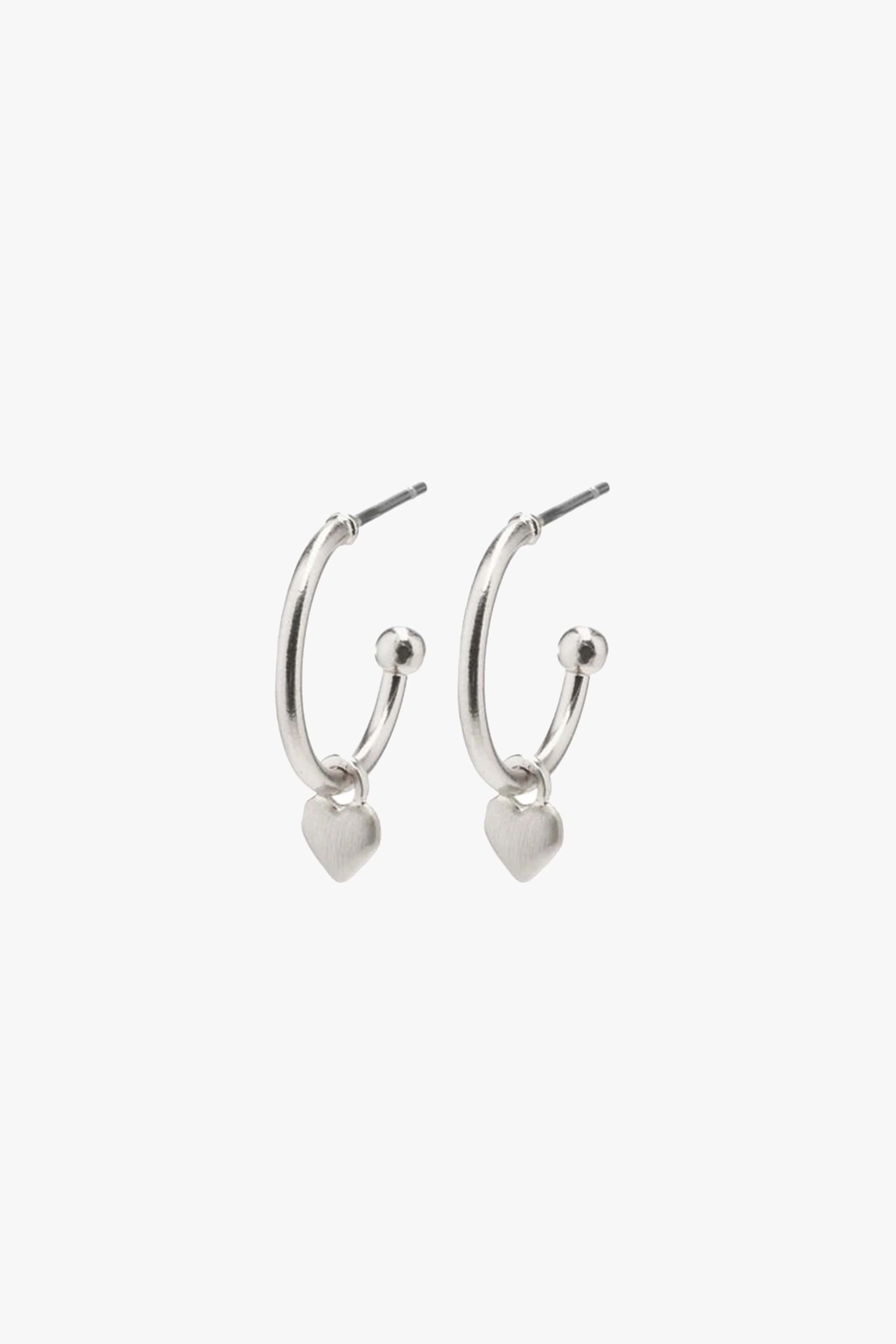 Sophia Heart Sleeper Stud EOL Earrings Silver