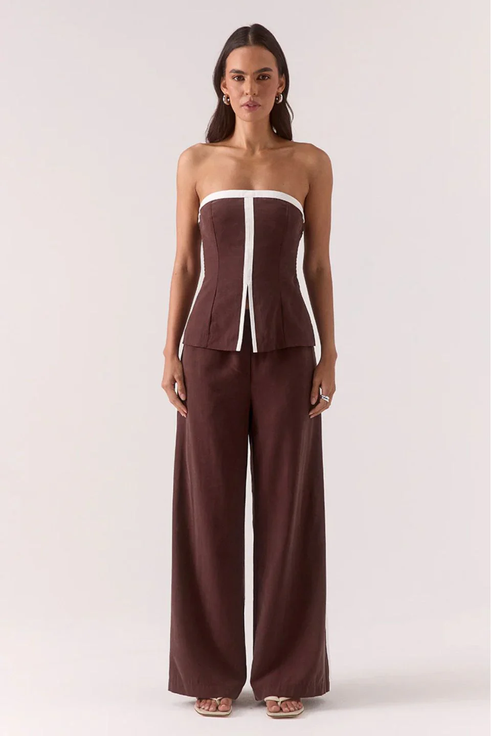 Sora Ganache Contrast Strapless Bodice Top - Image 3