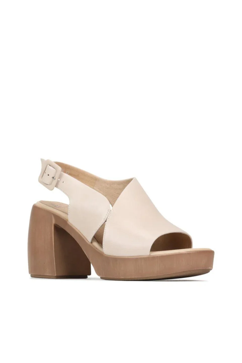 Spicer Birch Leather Covered Mid Block Heel - Image 3
