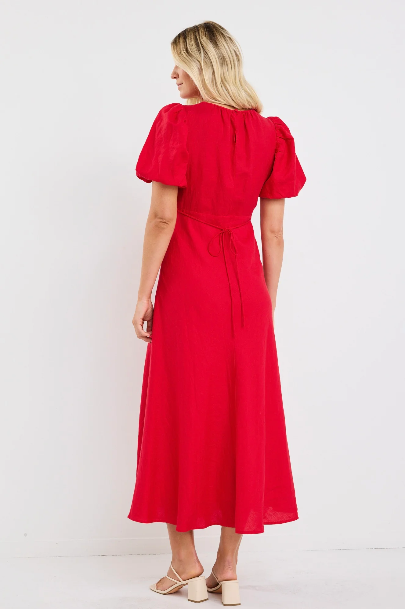 Stage Cherry Puff Sleeve Floaty Maxi Dress - Image 4
