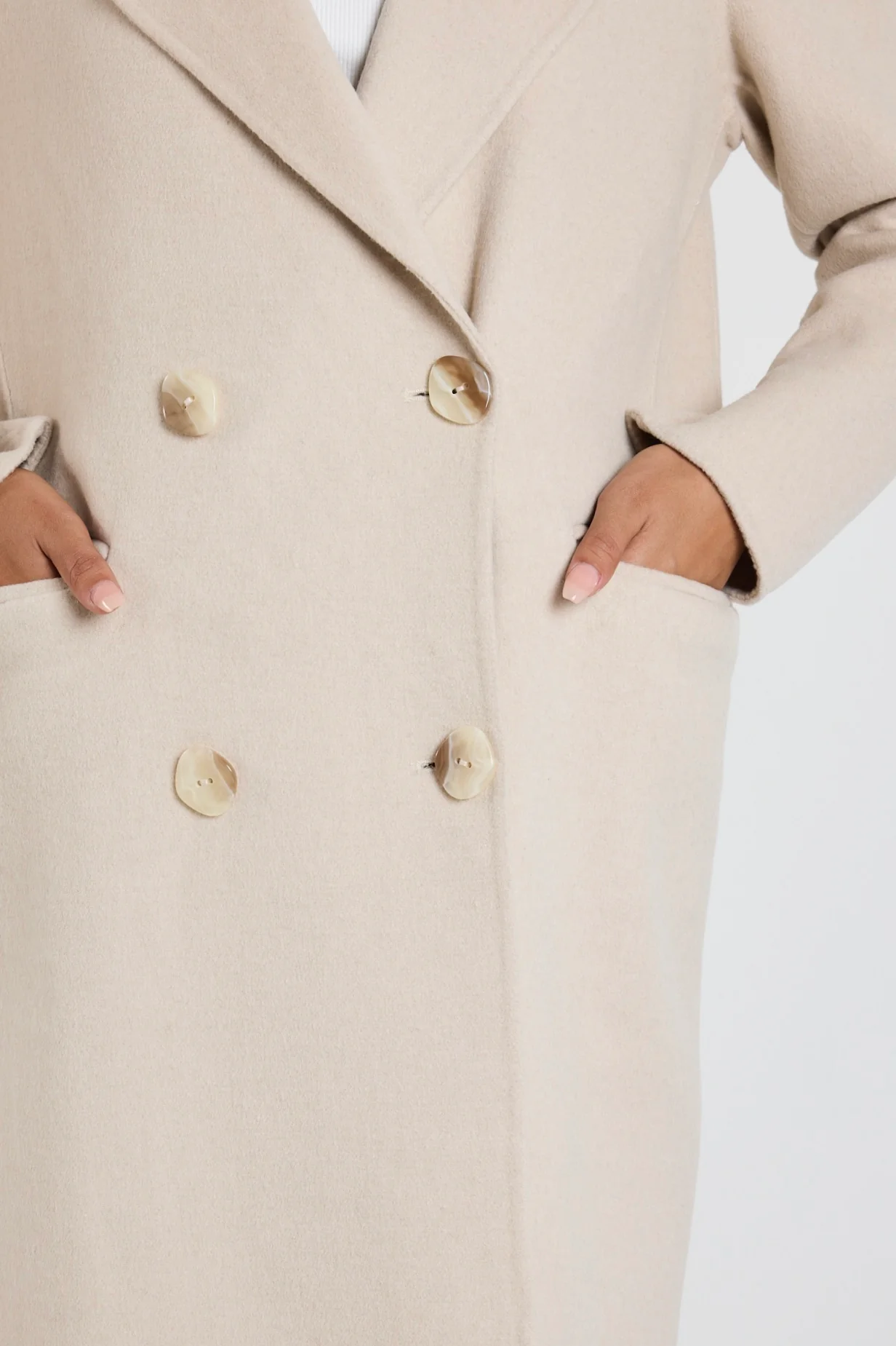 Stockholm Pumice Wool Blend Double Breasted Coat - Image 5