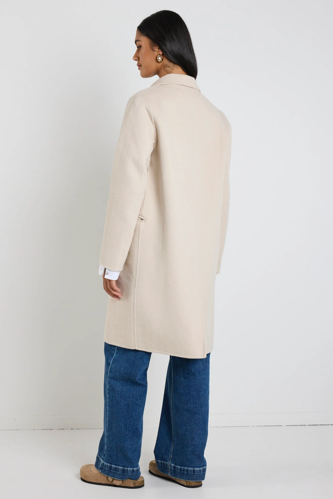 Stockholm Pumice Wool Blend Double Breasted Coat - Image 6