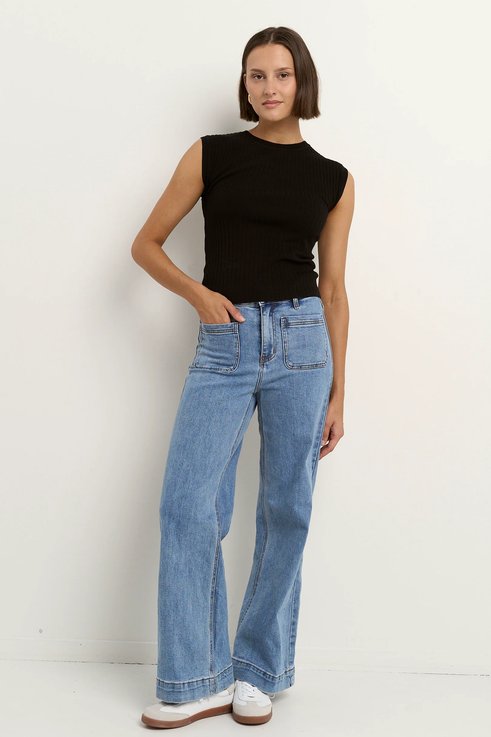 Subject Black Rib Knit Tank - Image 3