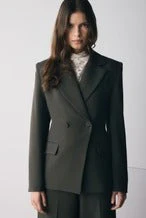 Symmetry Dark Olive Tailored Blazer - Image 2