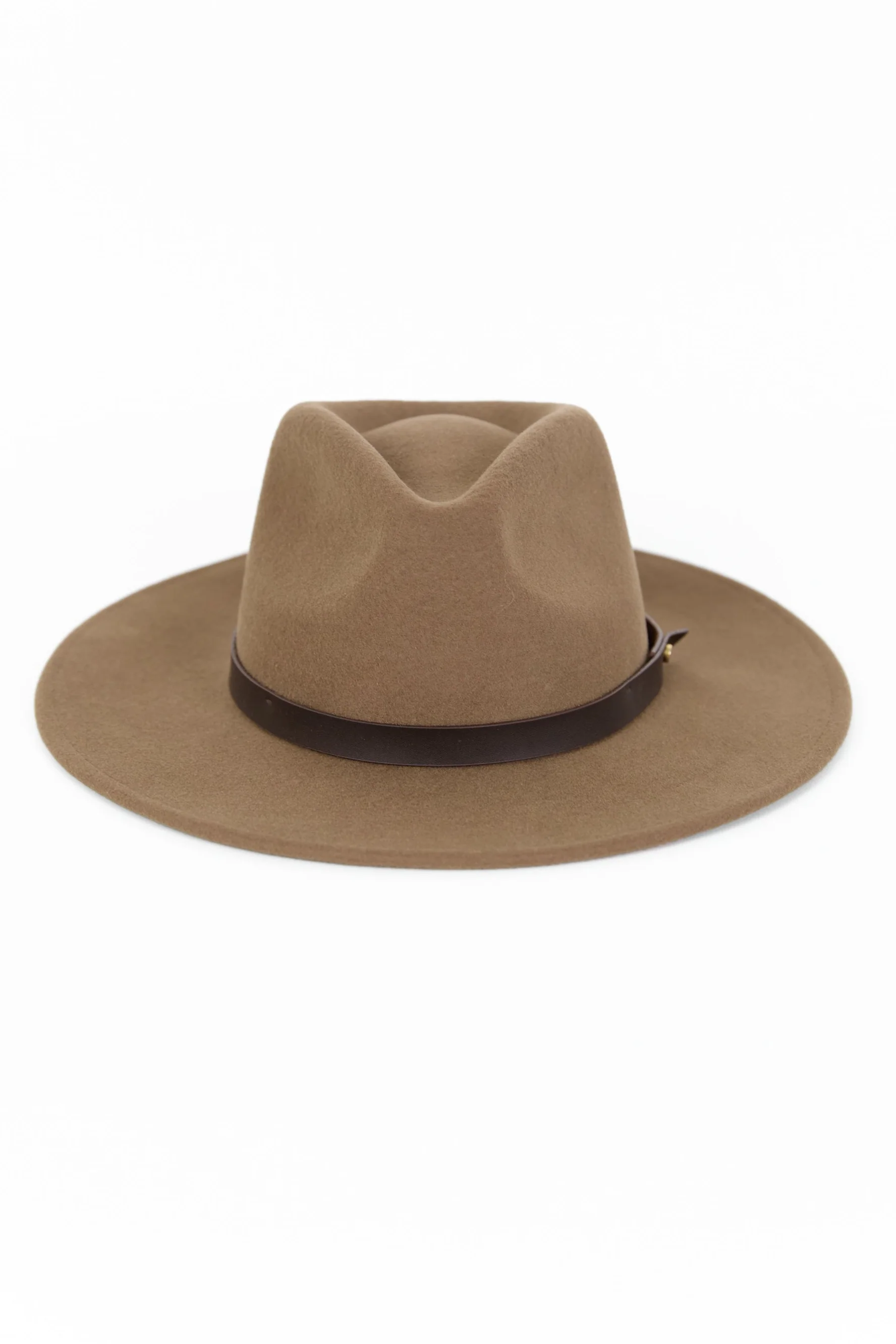 Tanner Dark Taupe Mid Brim Panama Wool Hat - Image 2
