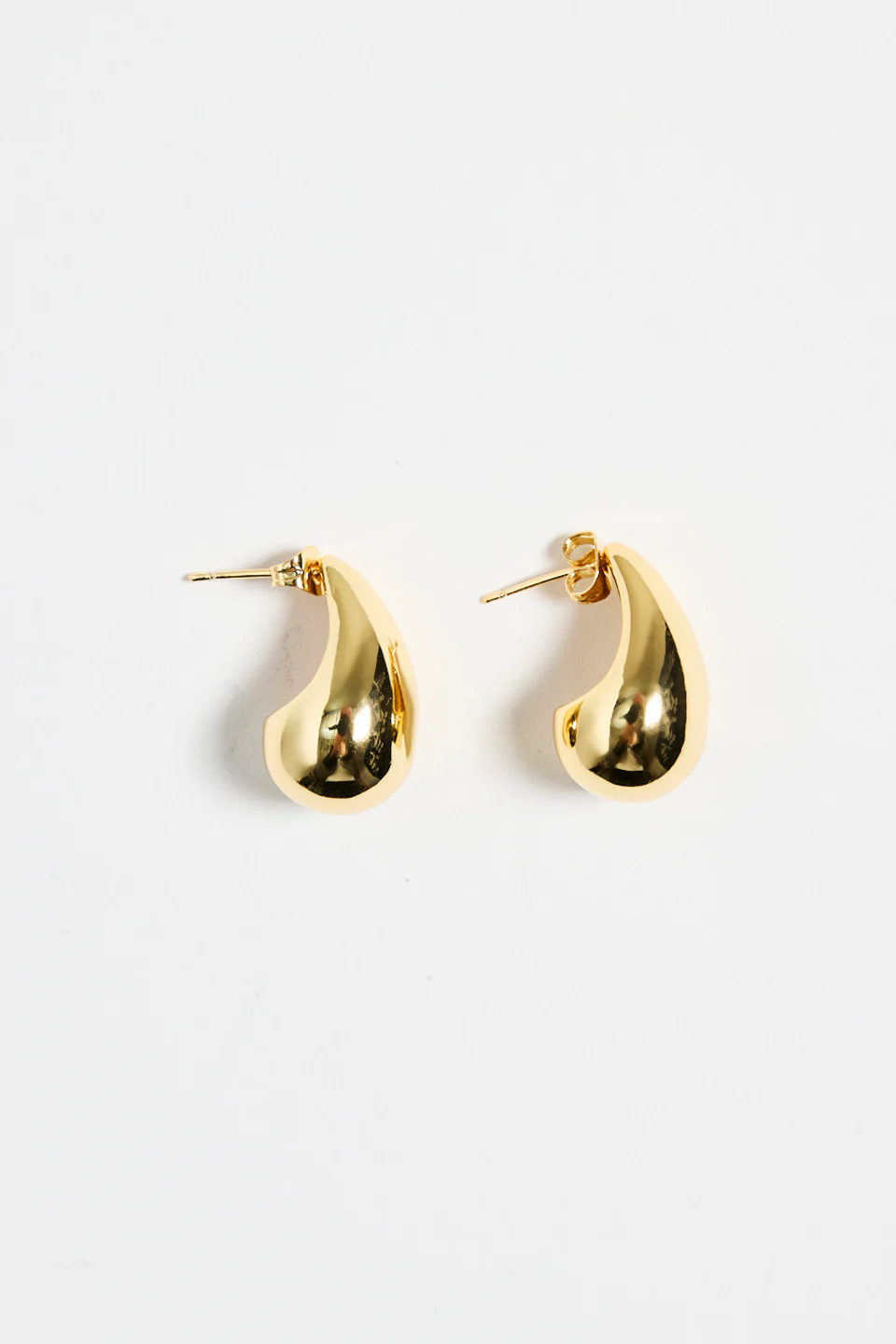 Tear Drop 14k Gold Plate Stud Earring