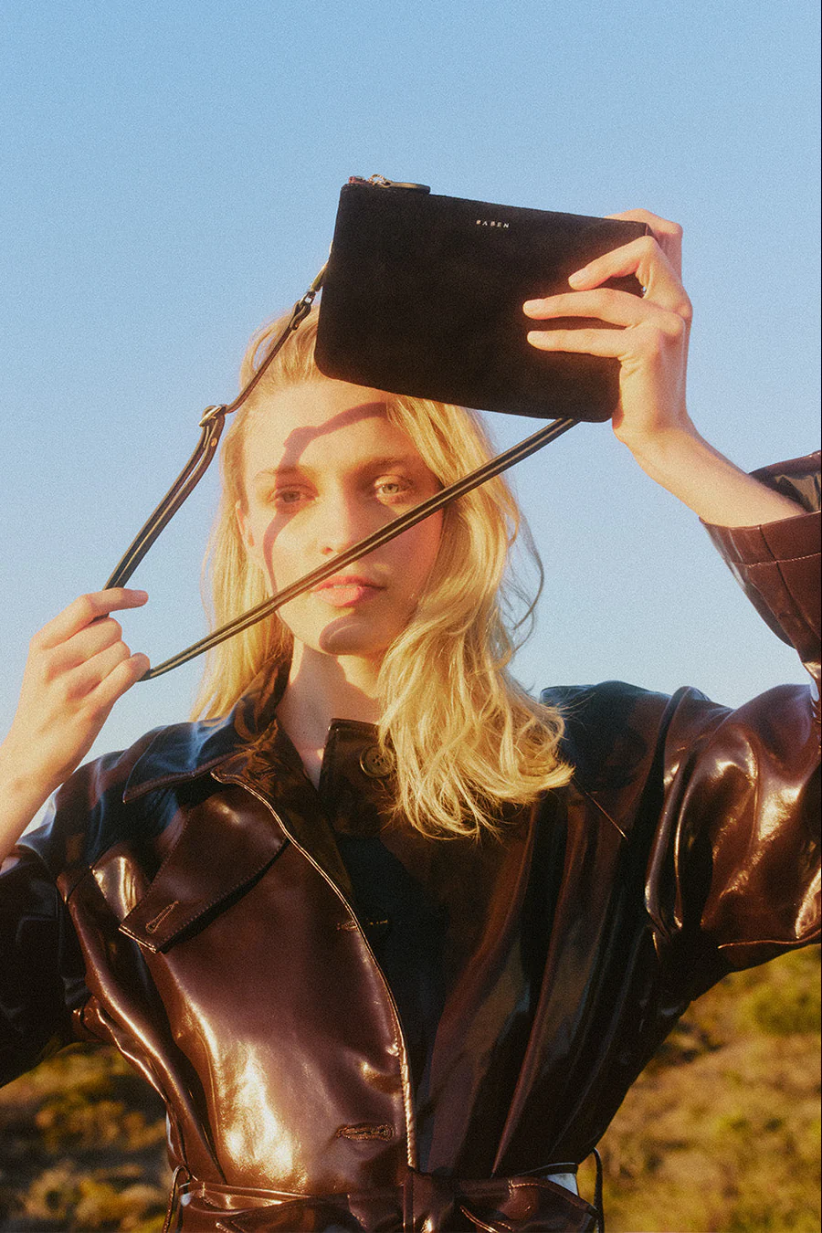 Tilly Black Suede Crossbody Bag - Image 2