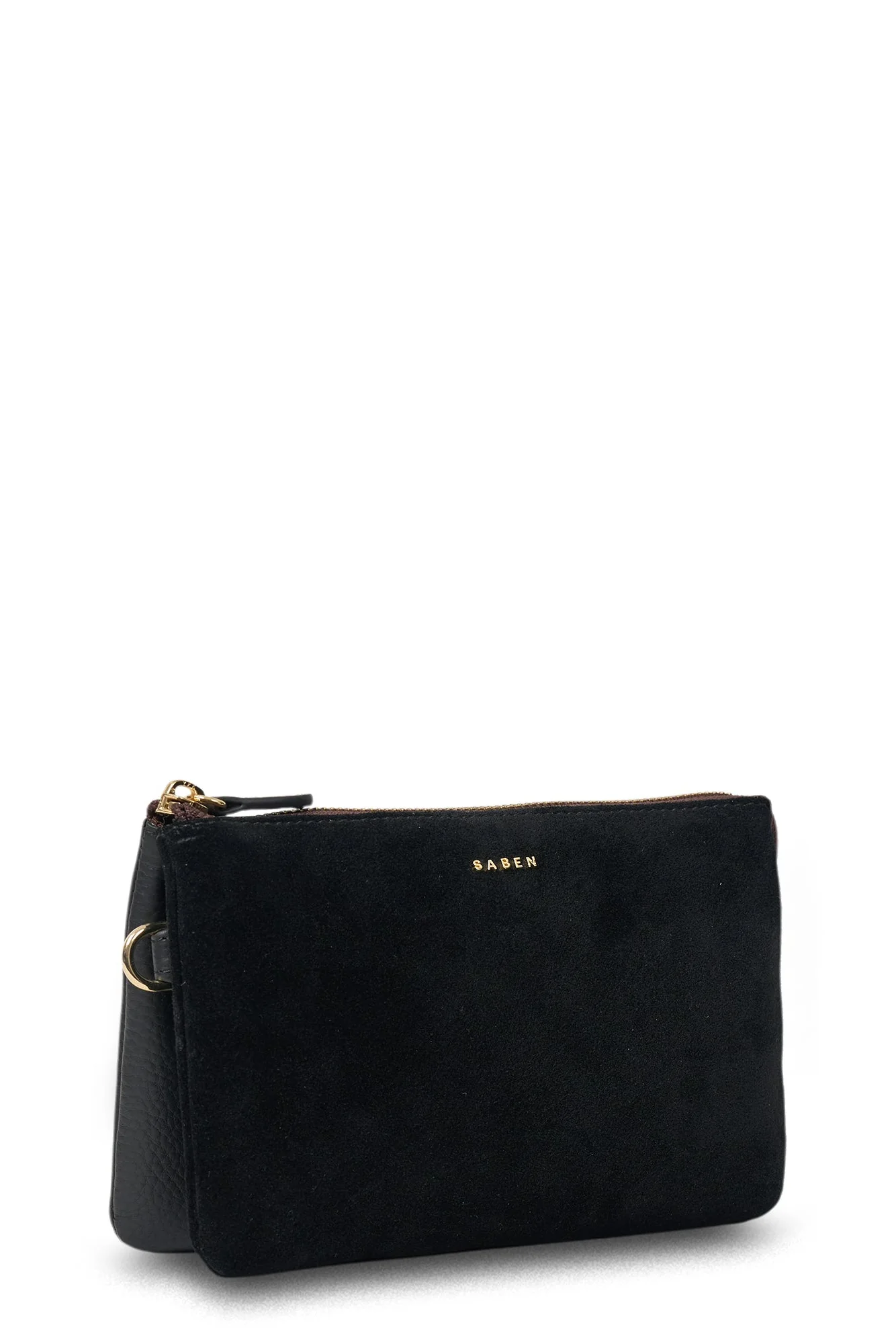 Tilly Black Suede Crossbody Bag - Image 5
