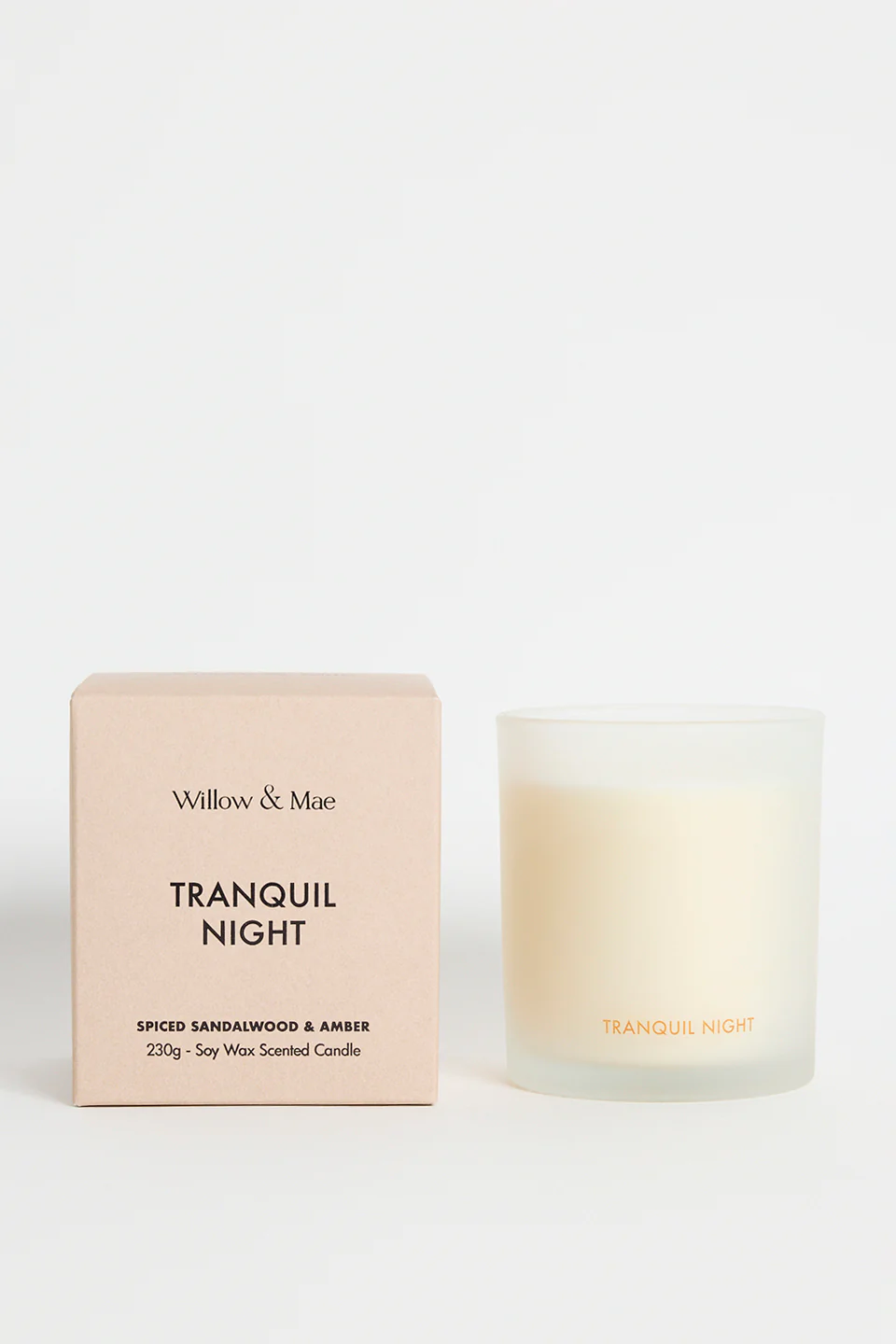 Tranquil Night Spiced Sandalwood + Amber 230g Soy Candle - Image 2