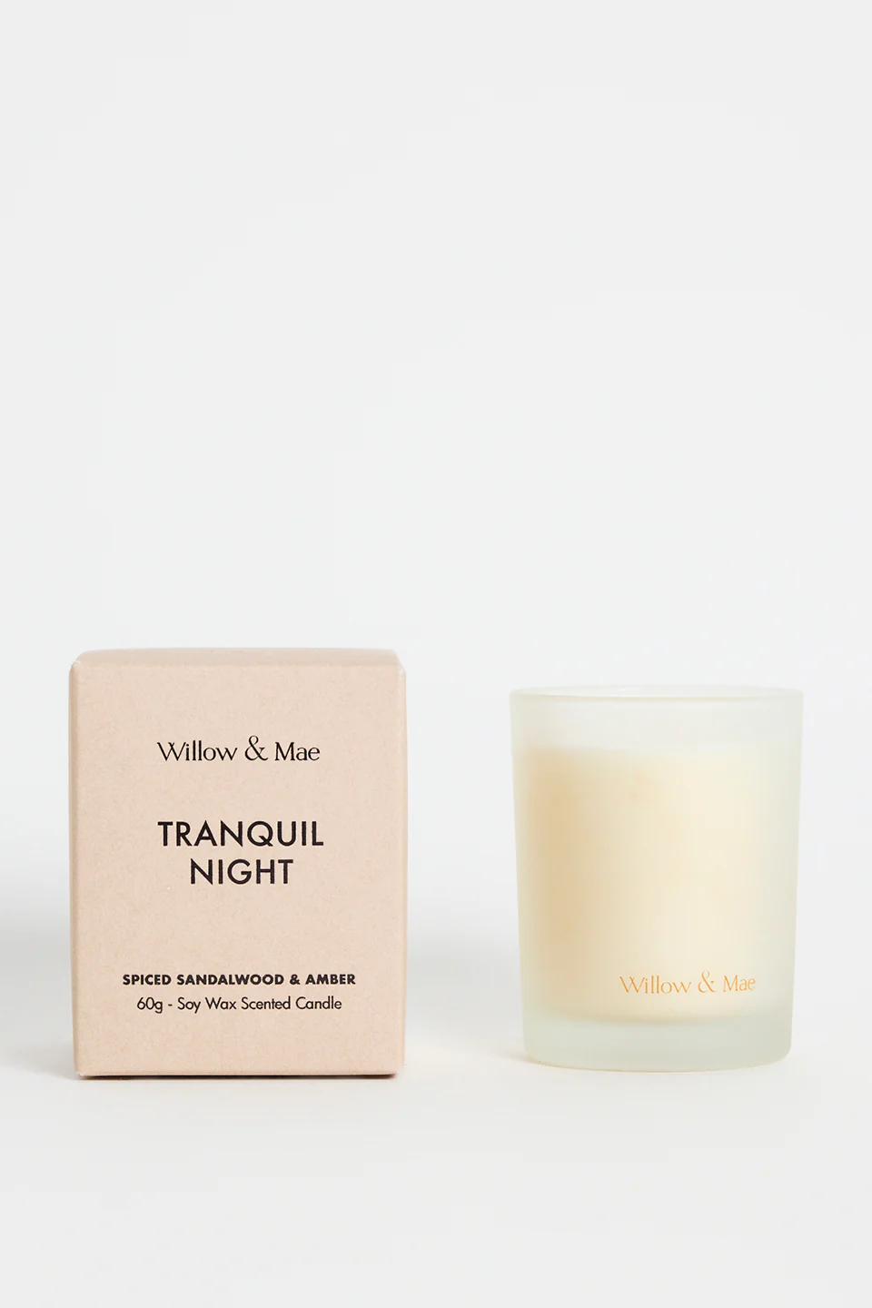 Tranquil Night Spiced Sandalwood + Amber 60g Soy Candle - Image 3