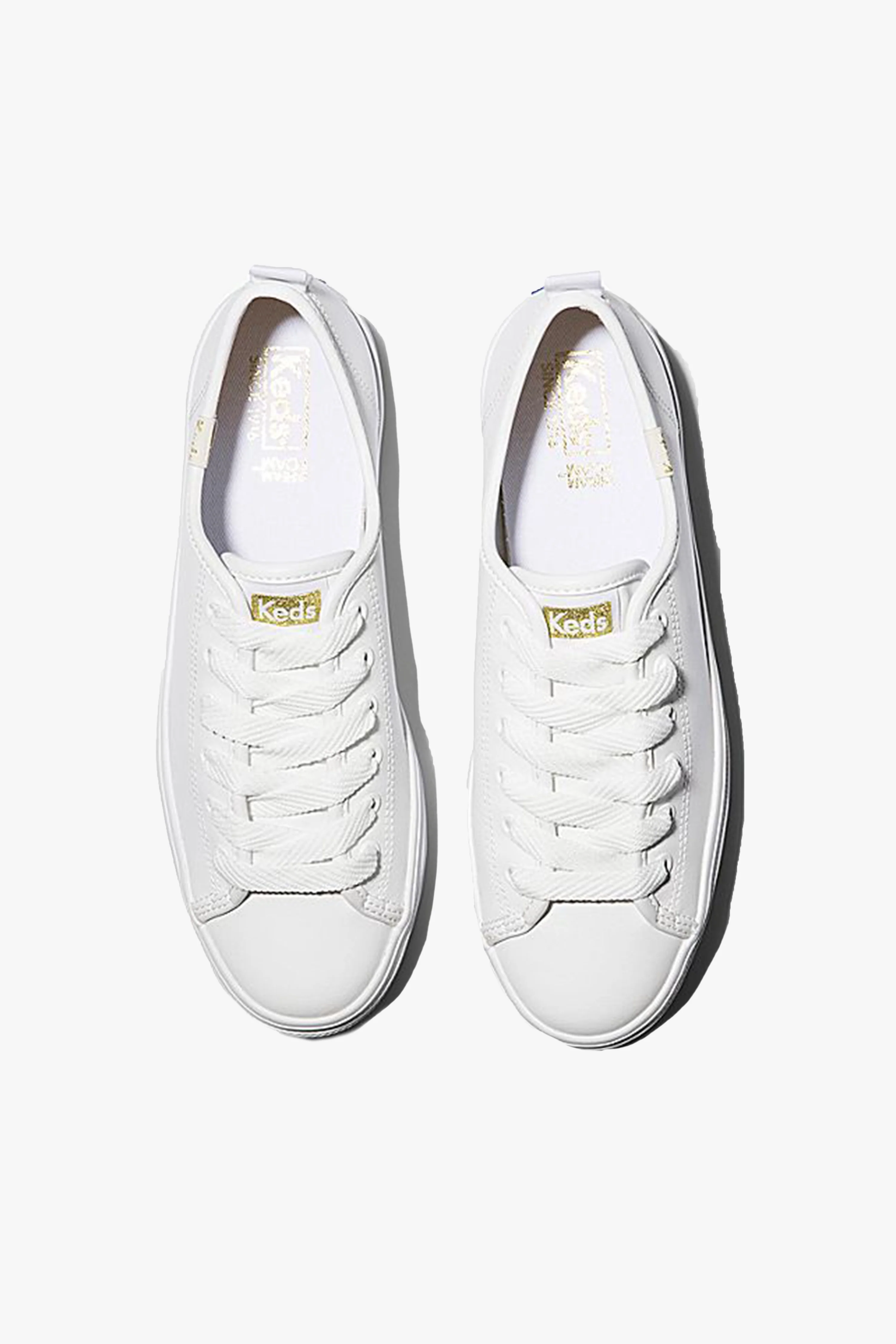 Triple Up White Leather Platform Sneaker - Image 2
