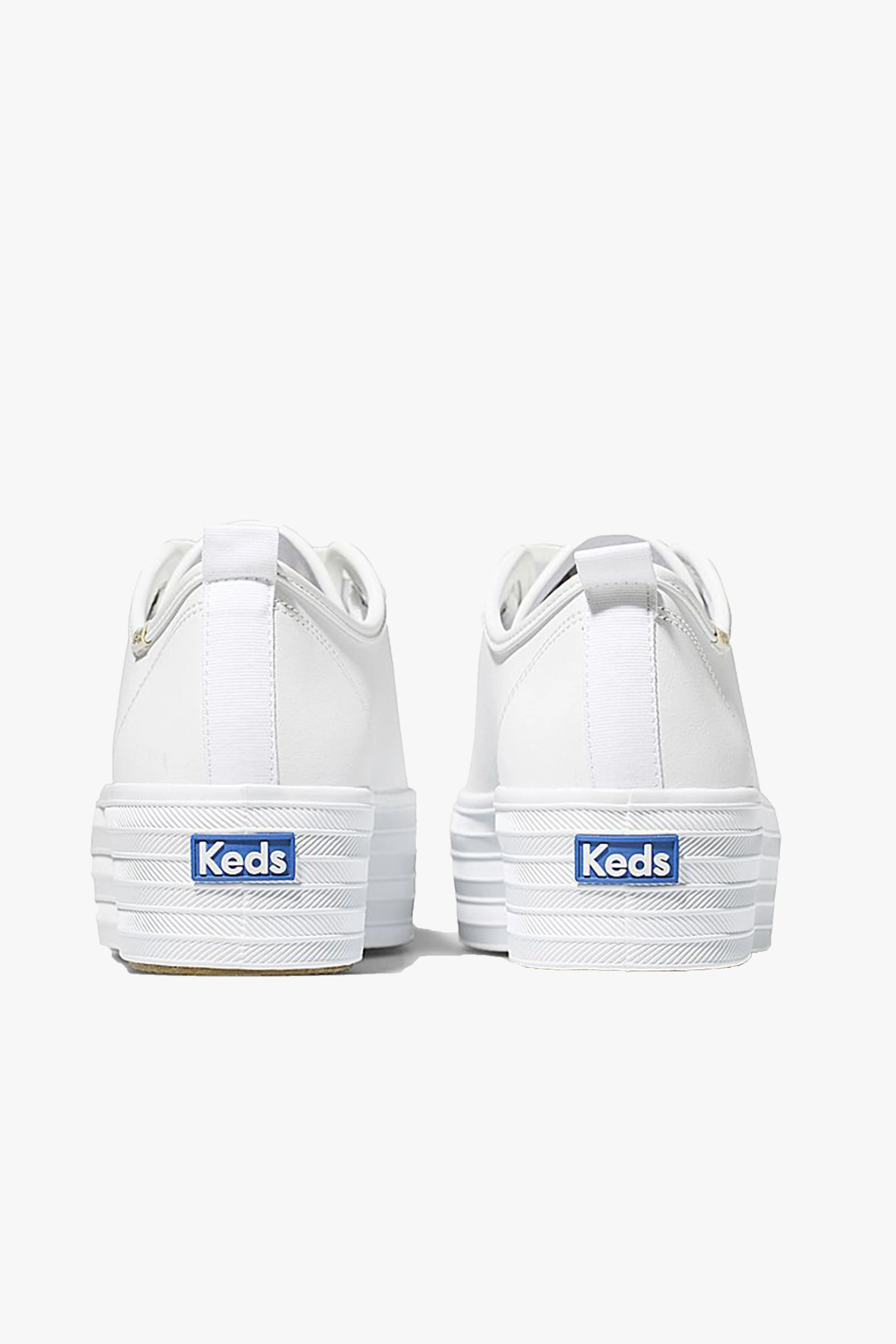 Triple Up White Leather Platform Sneaker - Image 3