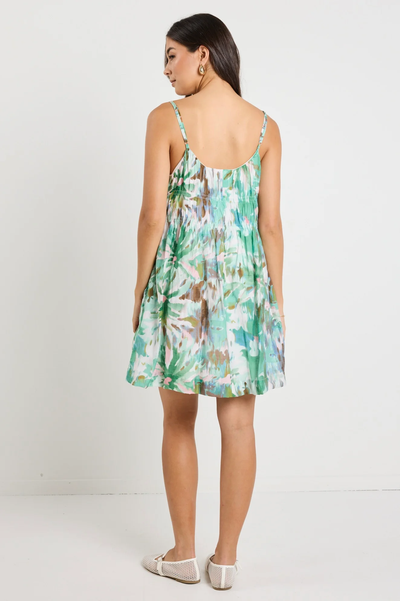 Tropic Jungle Strappy Tiered Mini Dress - Image 4
