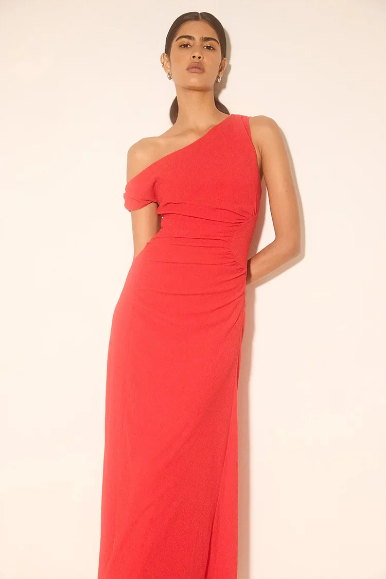 Tula Fiesta Red Off Shoulder Midi Dress - Image 2