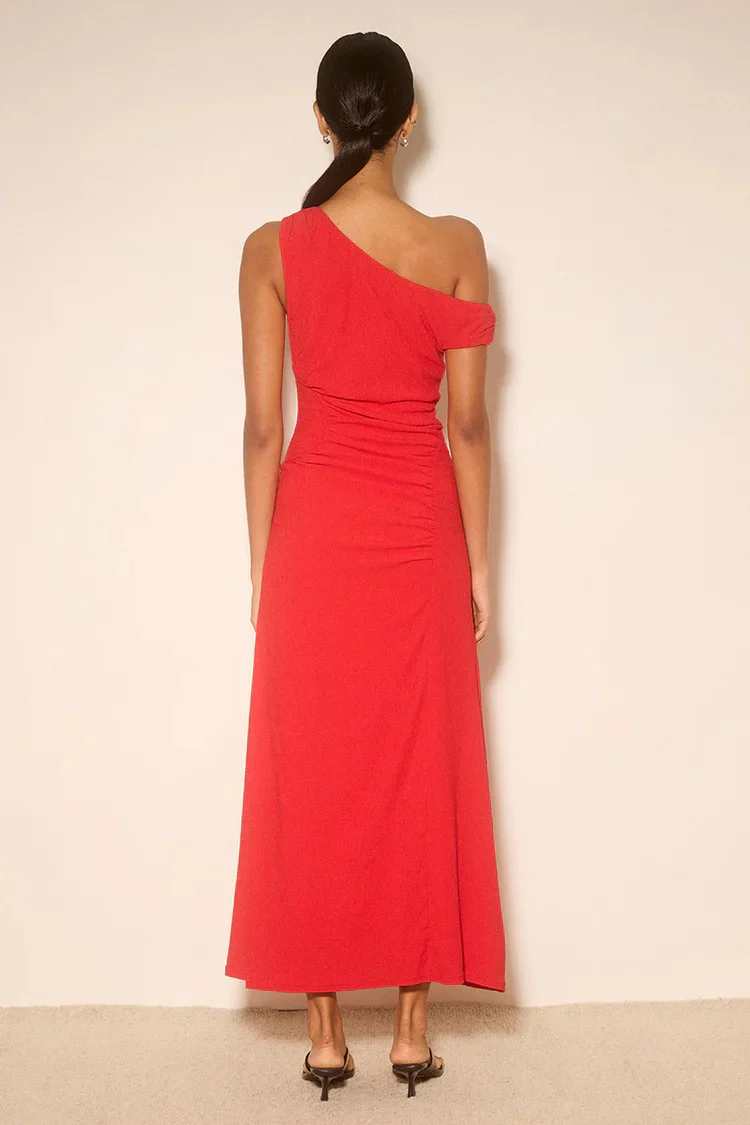 Tula Fiesta Red Off Shoulder Midi Dress - Image 4