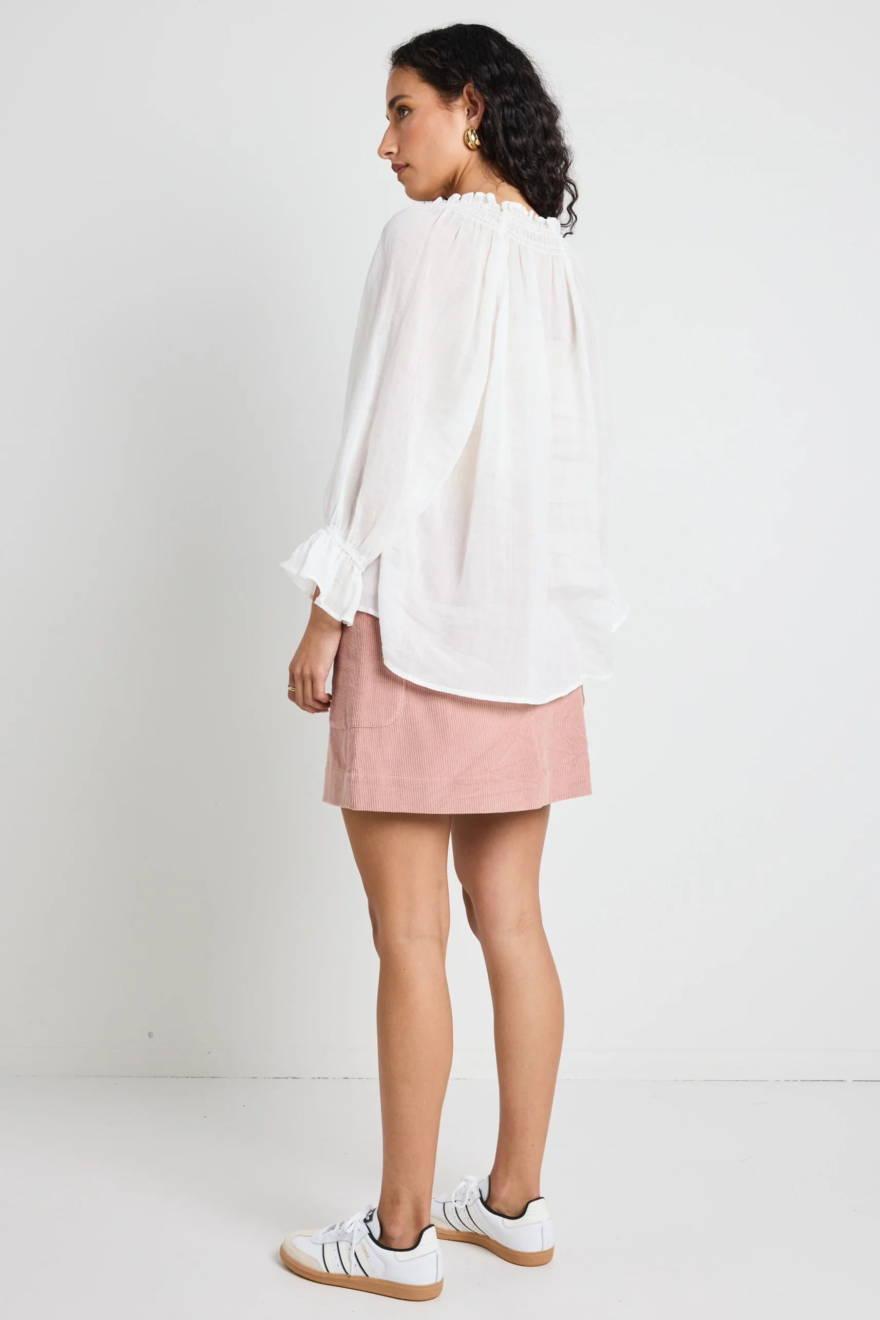 Valid Blush Cord Mini Skirt - Image 4