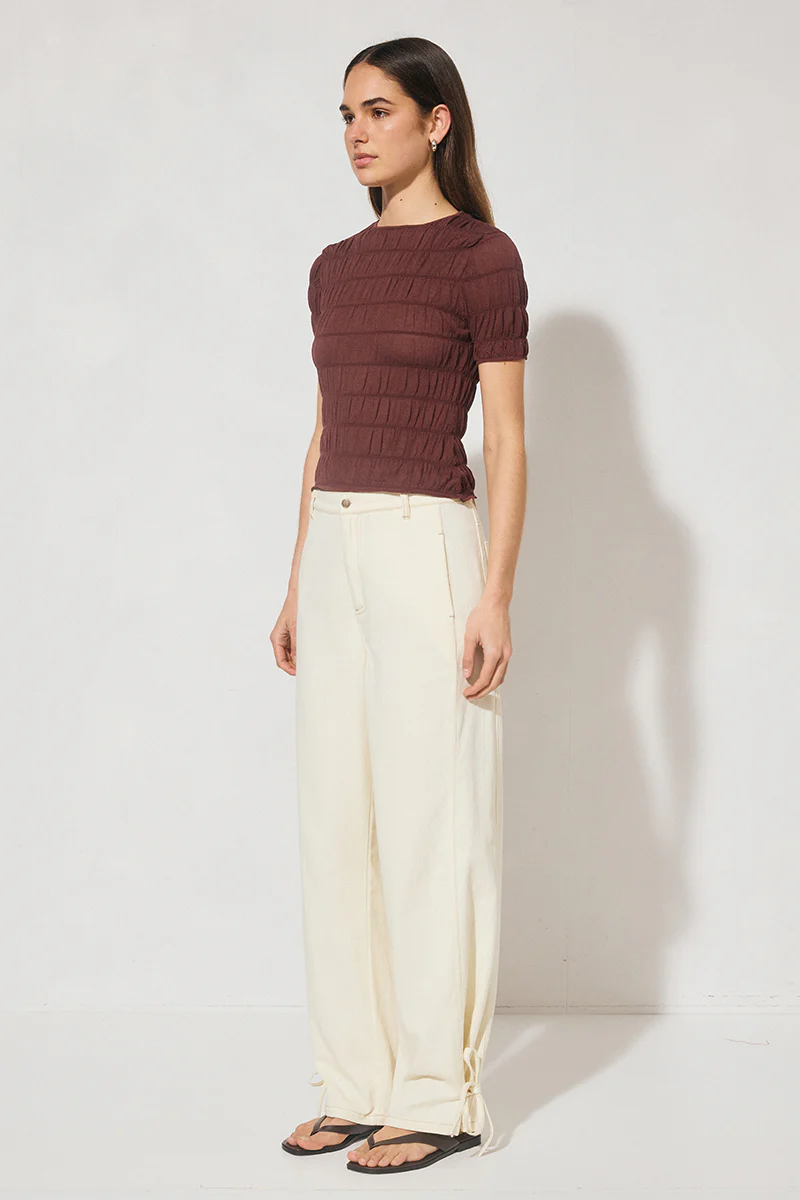 Vega Plum Shirred SS Tee - Image 3