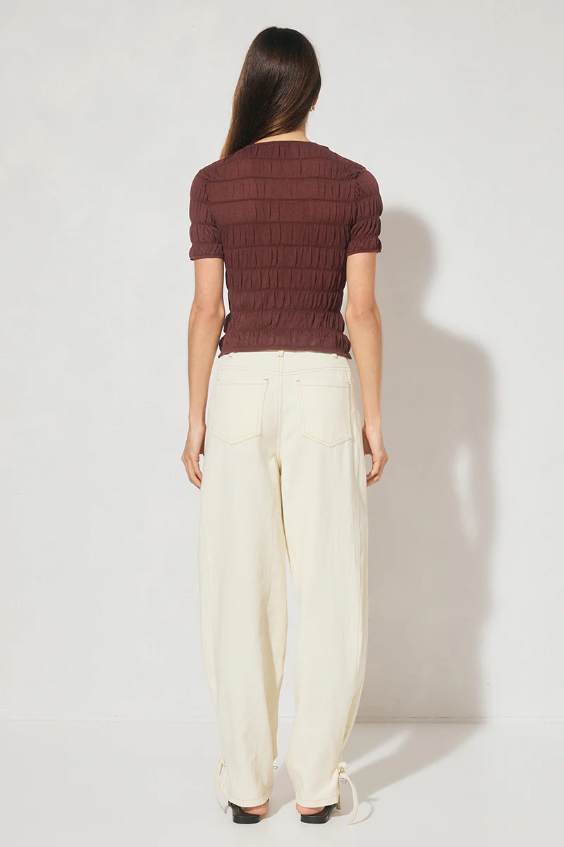 Vega Plum Shirred SS Tee - Image 4