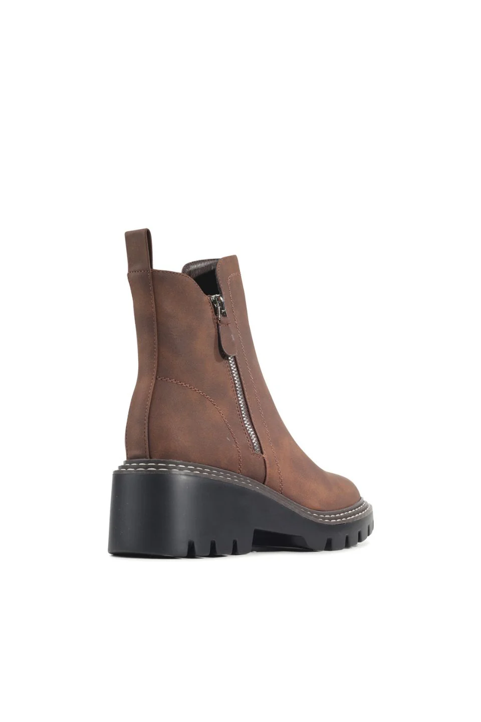 Vianne Dark Brown Chunky Boot - Image 4