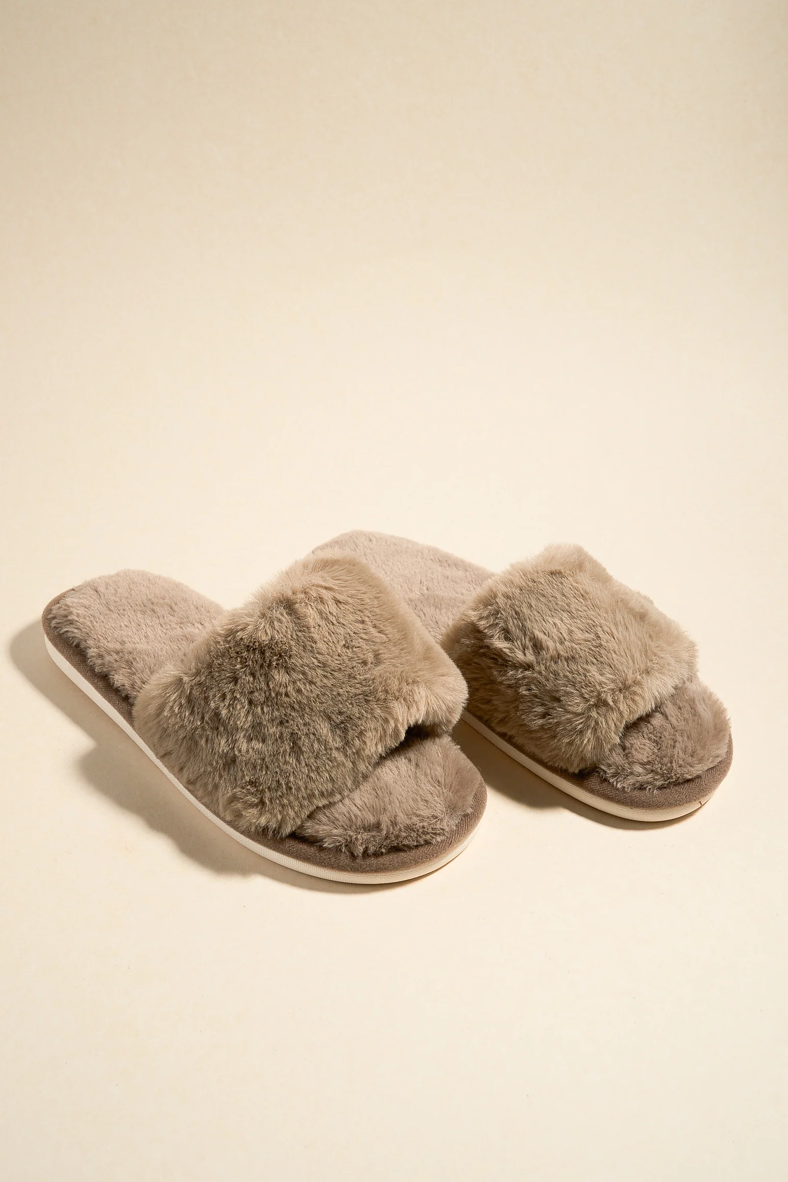 Warm Brown Fluffy Slippers - Image 3