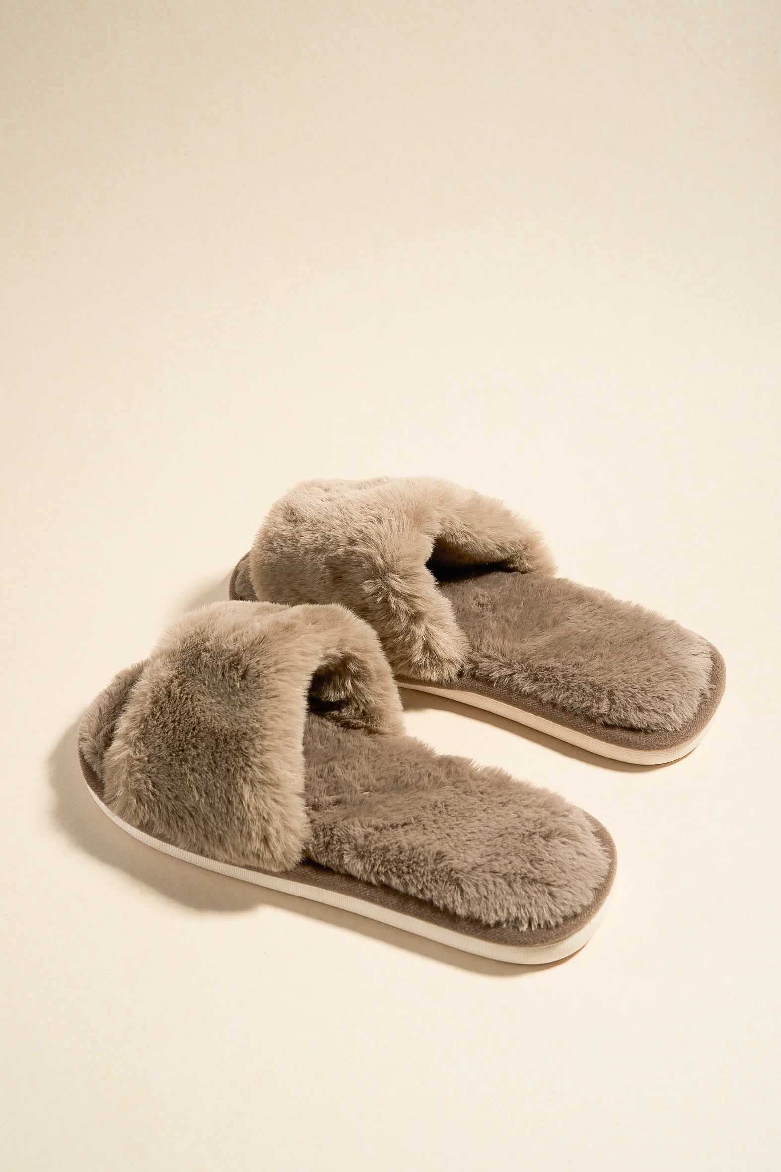 Warm Brown Fluffy Slippers - Image 4