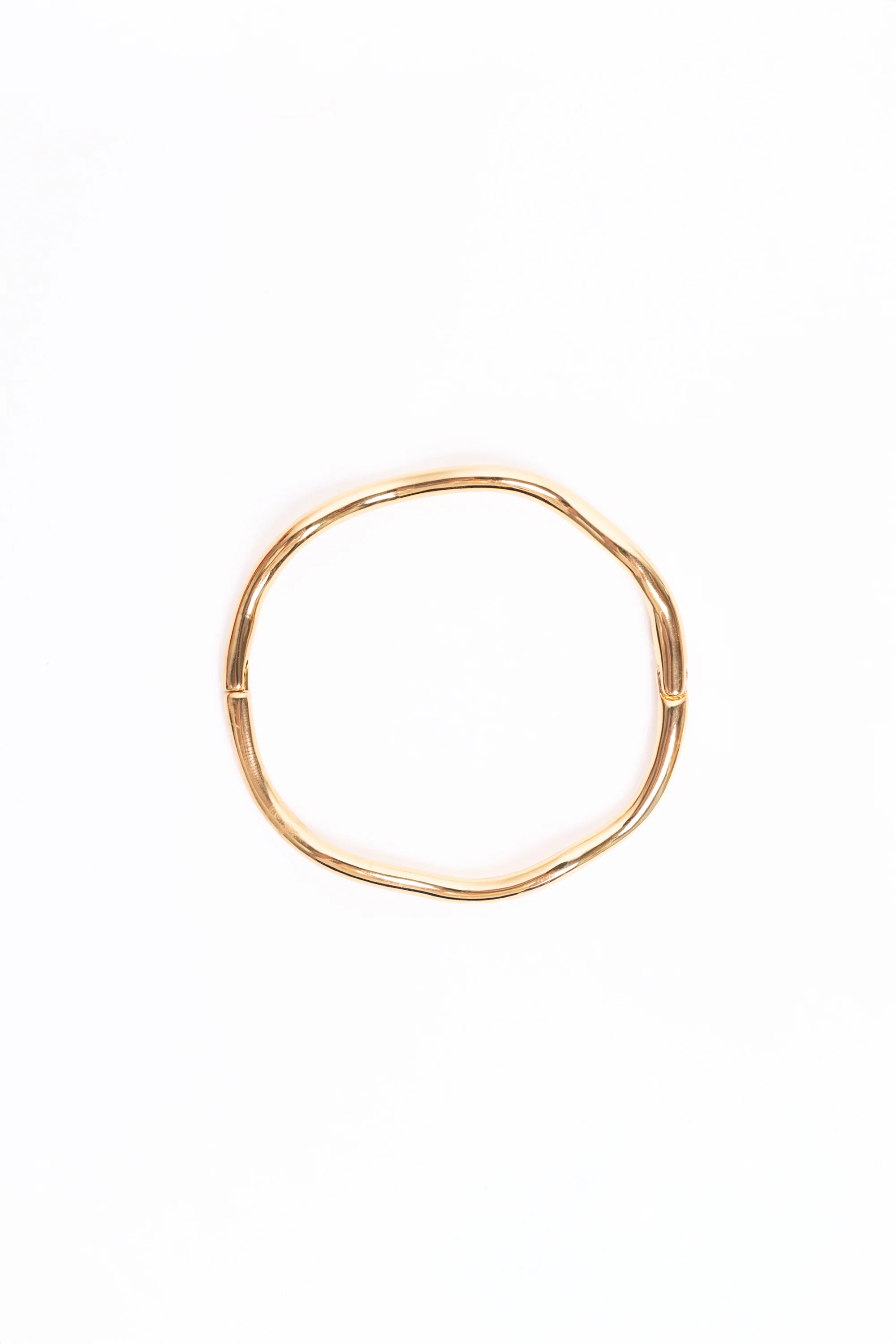 Wavy 14k Gold Plate Plate Bangle