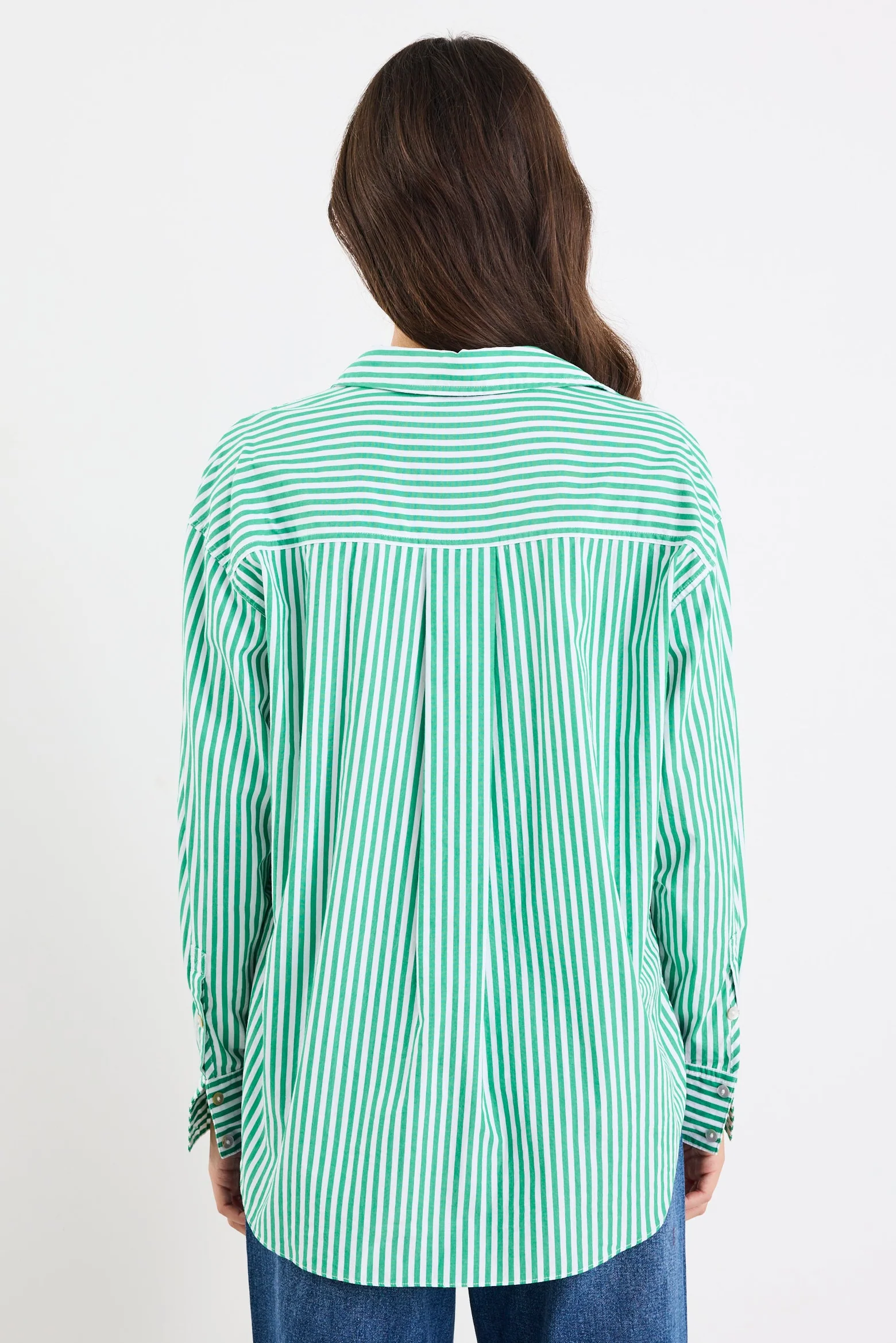 You Got This Green Stripe Poplin Oversized Shirt - Image 7